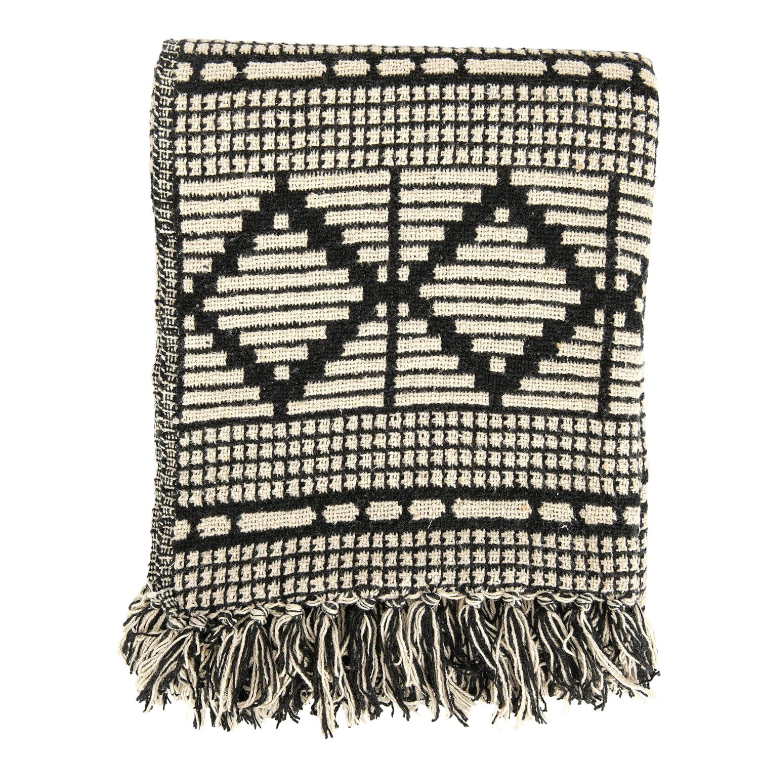 Bloomingville Hand Woven Throw Blanket