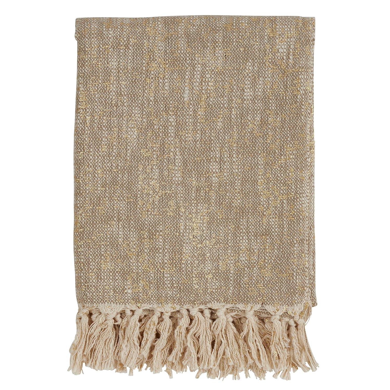 Saro Sevan Collection Hand Woven Throw Blanket