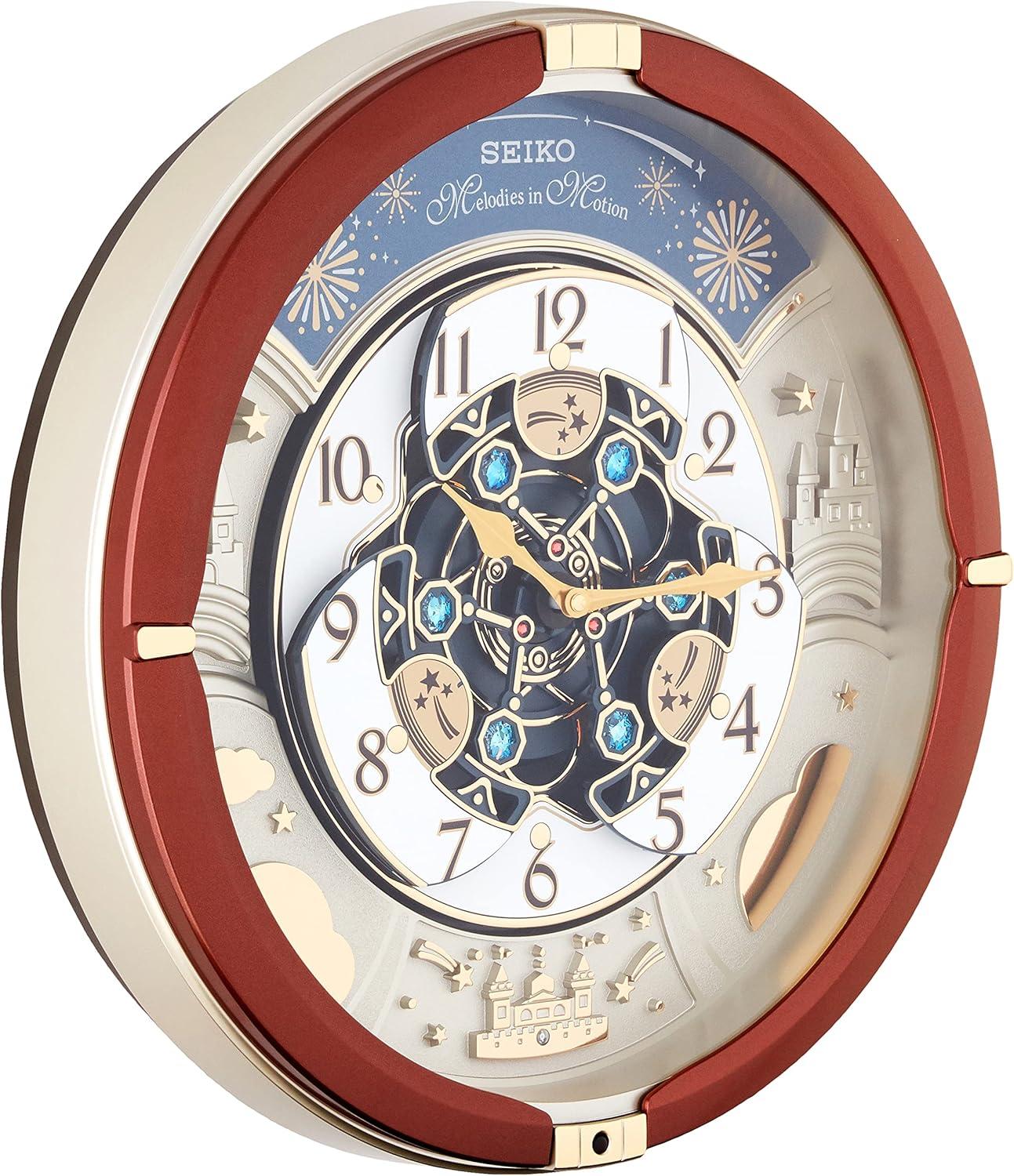 Seiko 15.5" Brown and Gold Melodies in Motion Wall Clock