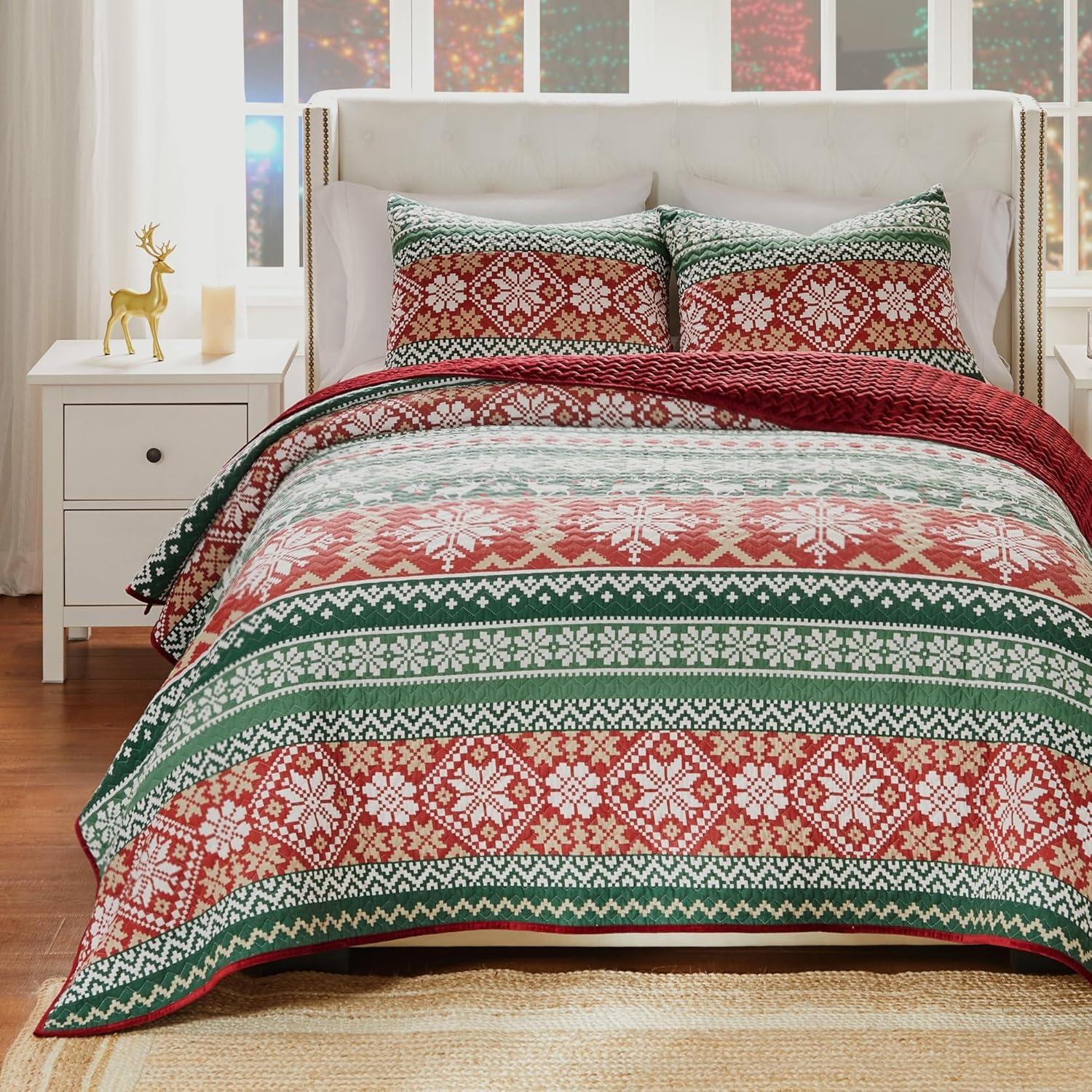 Fair Isle Holiday Quilt Set