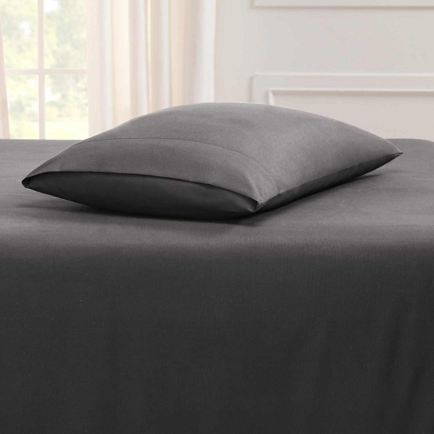 Empyrean Bedding Set of 2 Pillow Cases, King Pillowcase Premium Microfiber, King Size 20"X40" Charcoal Gray