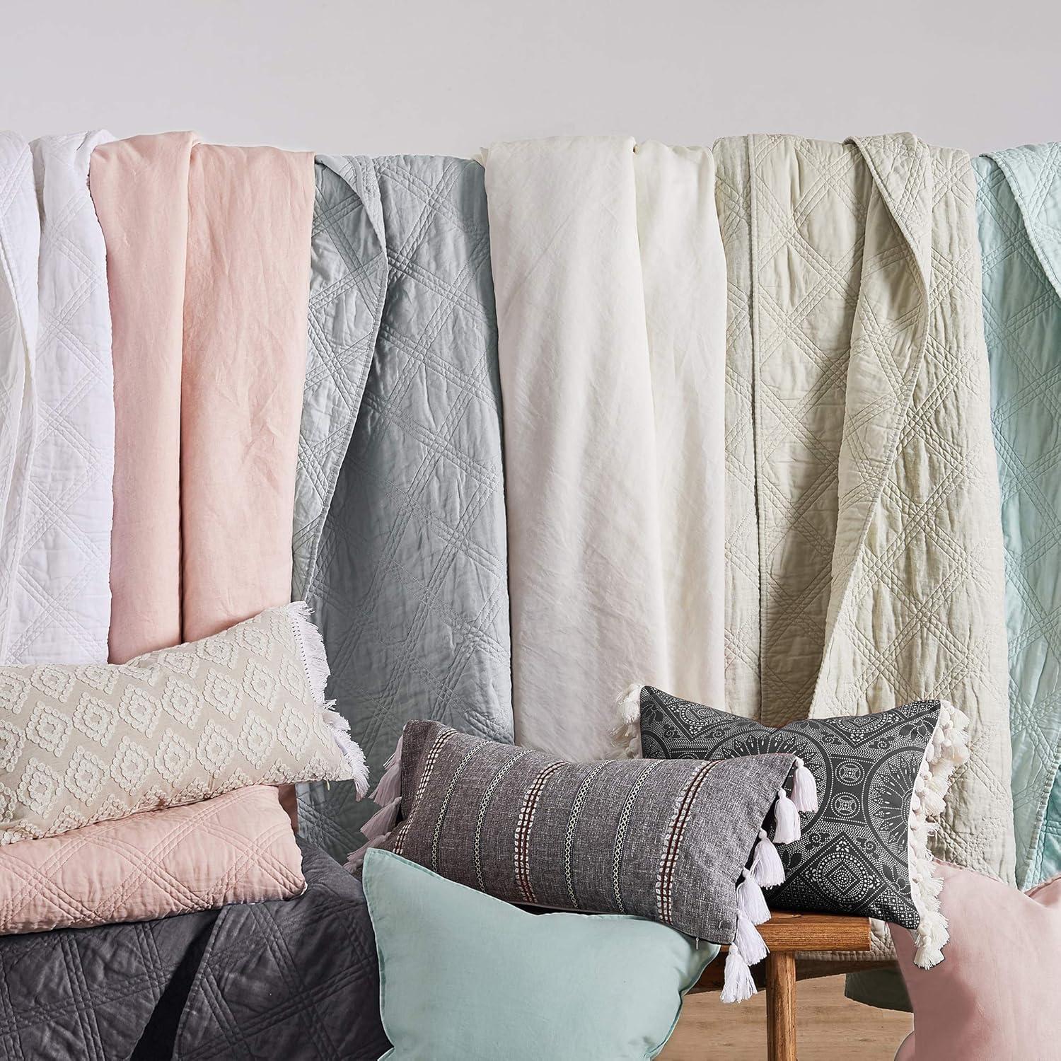 Linen Front/Cotton Back Twin/Twin XL Quilt - Natural - Levtex Home