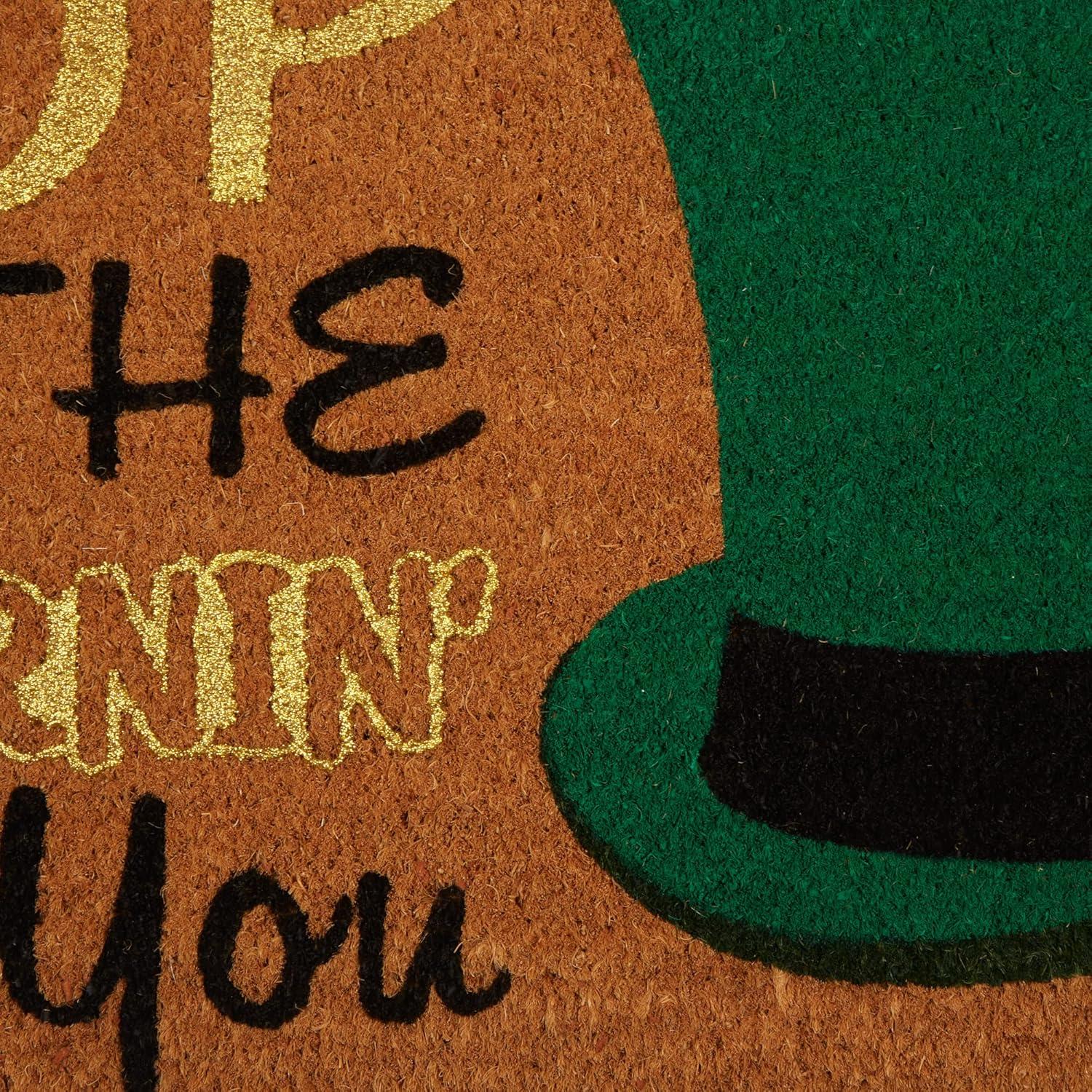 Design Imports  Top O' The Mornin' To You! Glitter Doormat