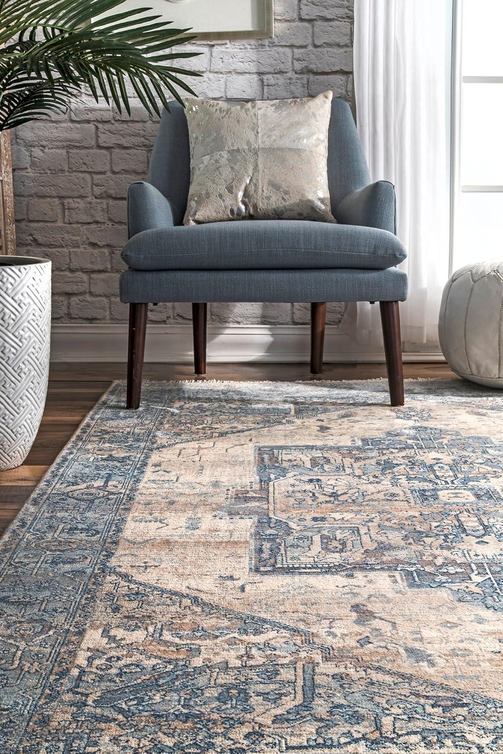 Nuloom Harriet Vintage Medallion Fringe Area Rug