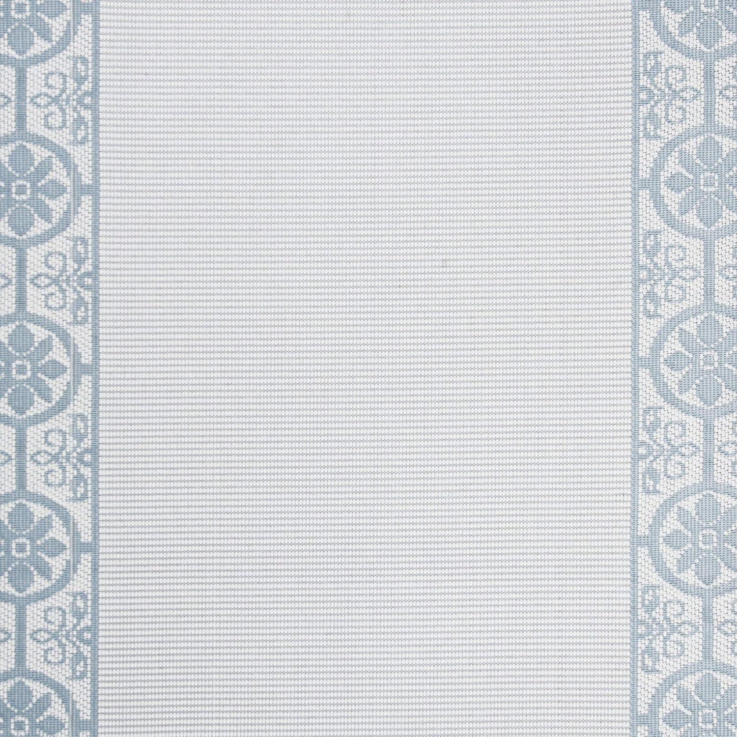 SAFAVIEH Bermuda Zoey Floral Bordered Indoor/Outdoor Area Rug Ivory/Light Blue, 8' x 10'