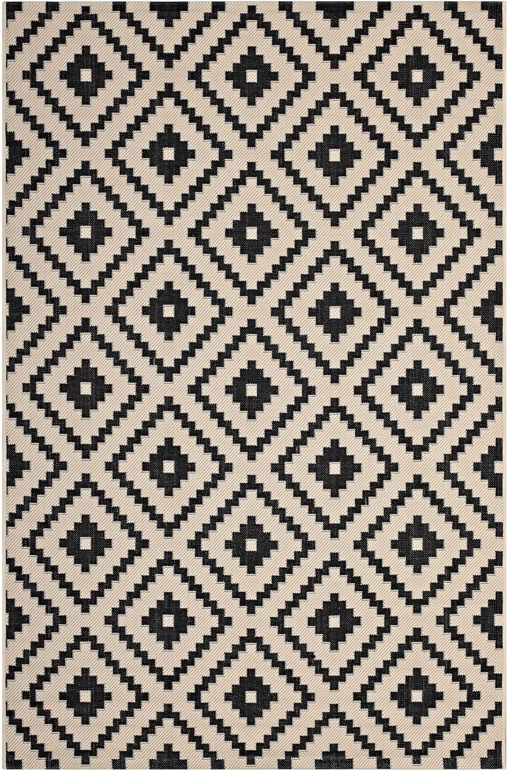 Modway Perplex Geometric Diamond Trellis Indoor and Outdoor Area Rug