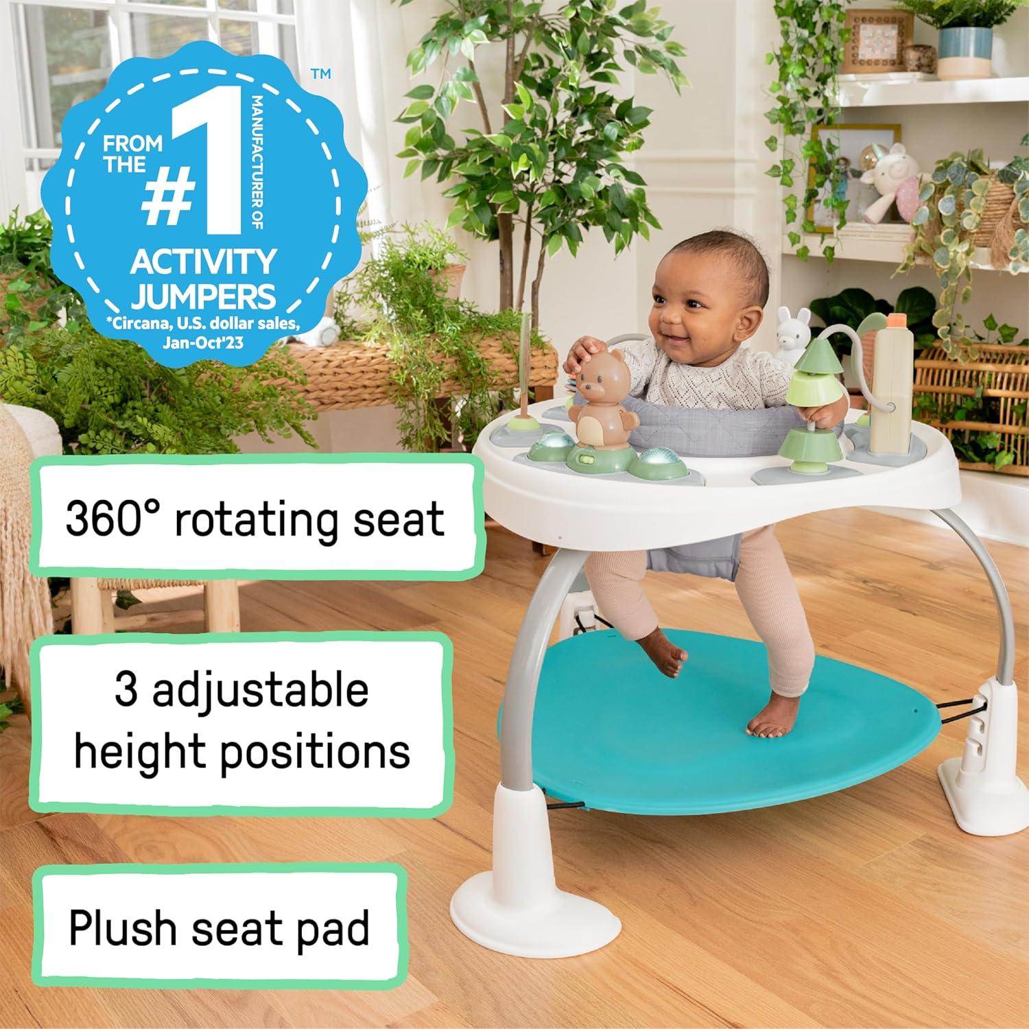 Ingenuity Spring & Sprout 2-in-1 Baby Activity Center - First Forest