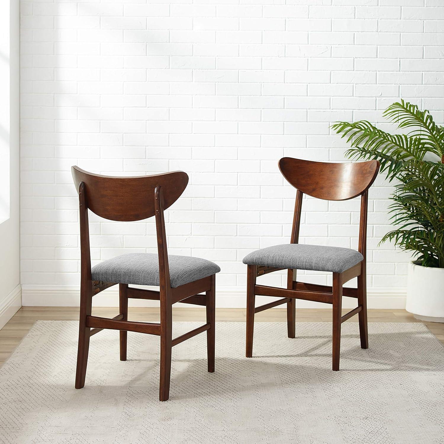 Mahogany Mid-Century Modern 5-Piece Round Dining Set