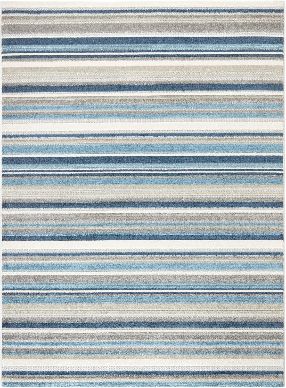 TOWN & COUNTRY EVERYDAY Rio Multicolor Stripe Outdoor Rug Blue/Multi