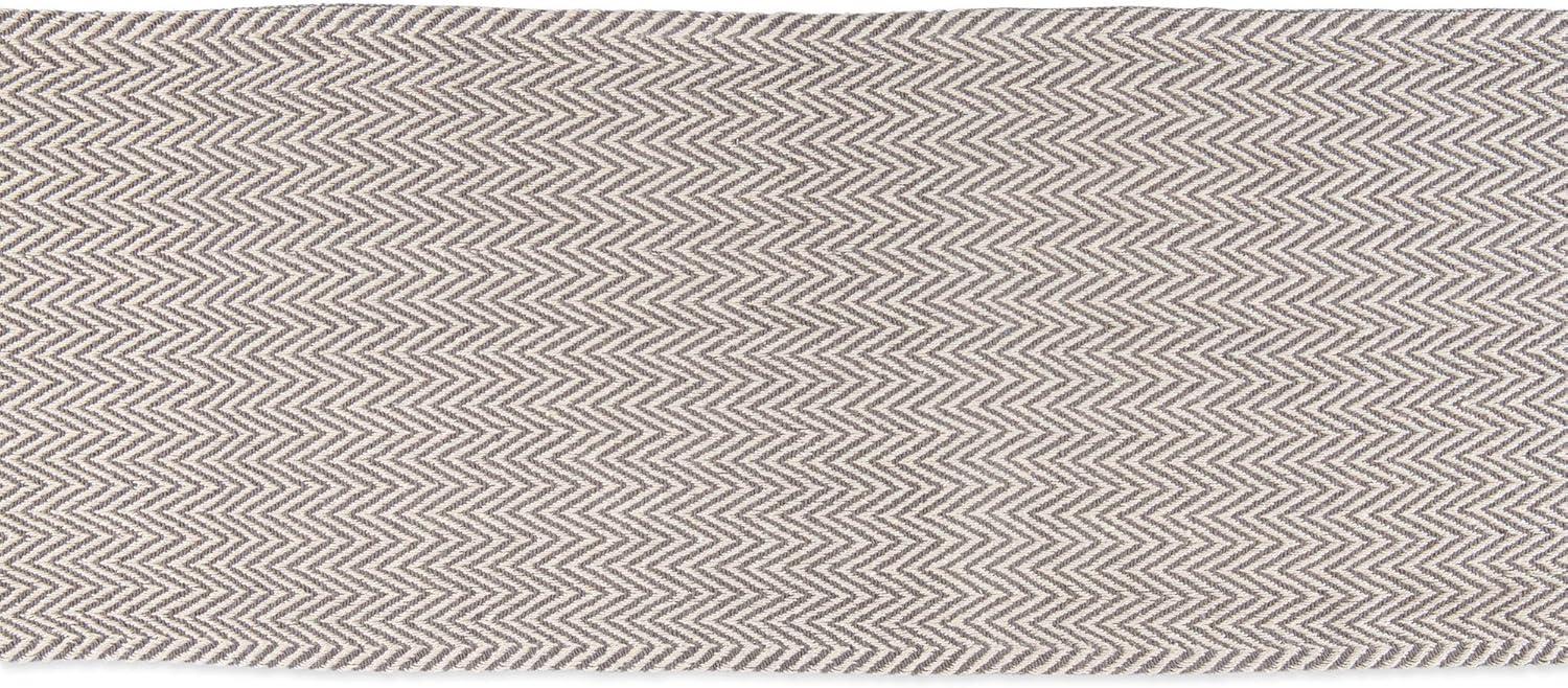 GRAY CHEVRON HANDLOOM TABLE RUNNER 15x72