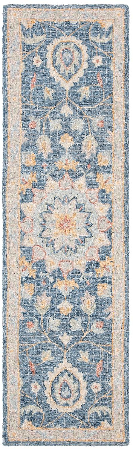 Blossom BLM813 Hand Tufted Runner Rug - Navy/Multi - 2'3"x8' - Safavieh.