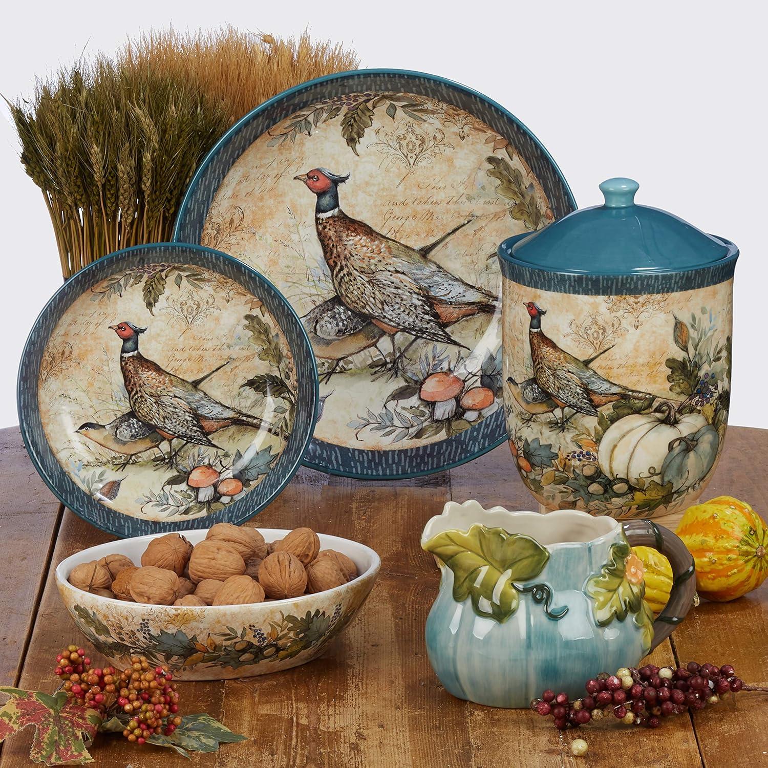 9" 4pk Earthenware Harvest Gatherings Dessert Plates - Certified International