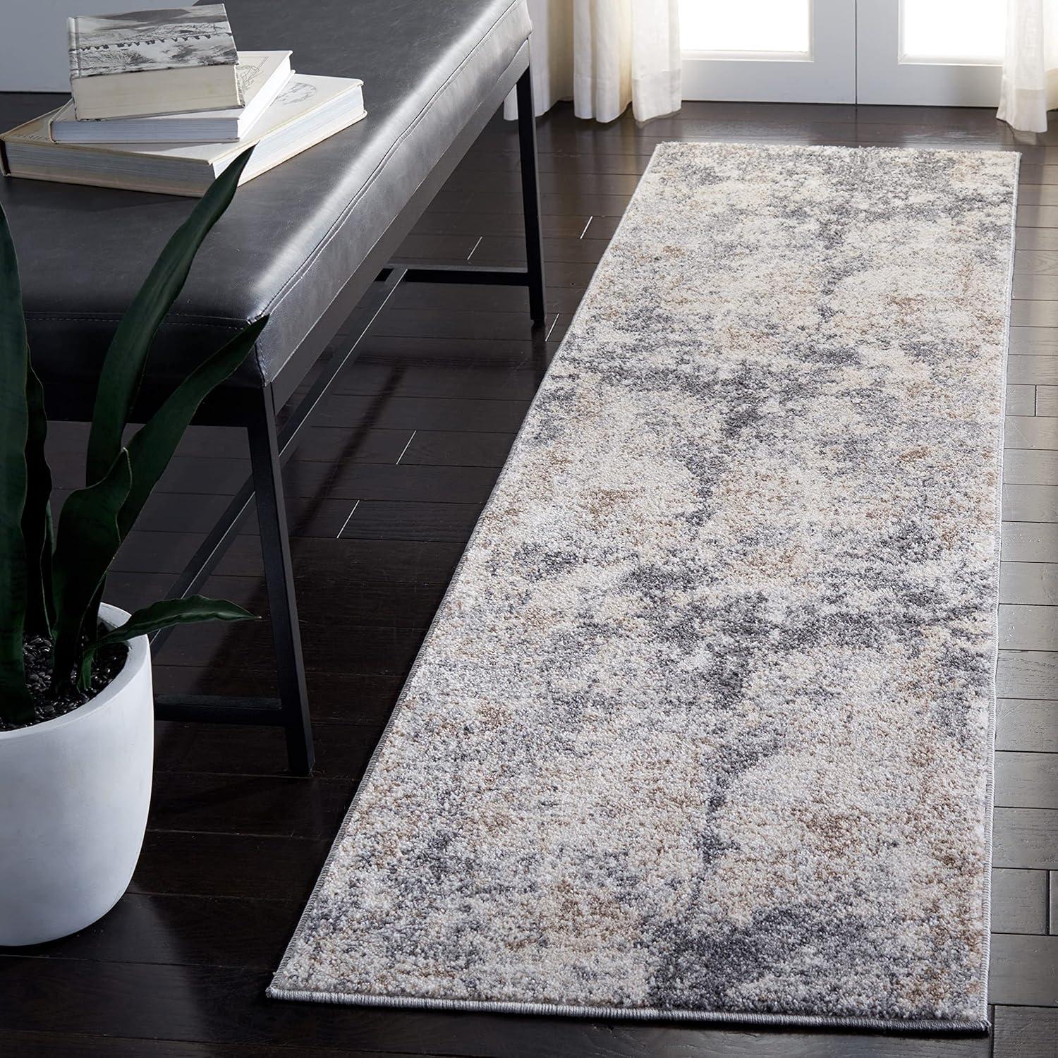 Hassell Abstract Light Gray/Gray Area Rug