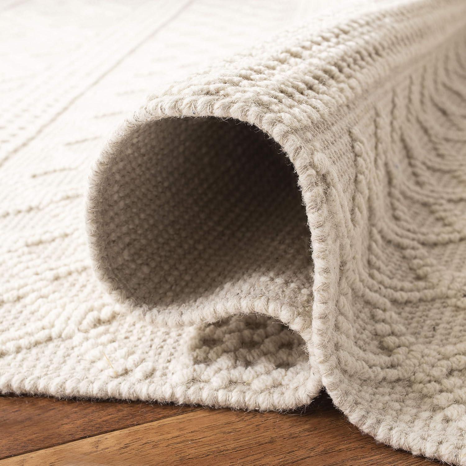 SAFAVIEH Vermont Chelsea Striped Area Rug, Ivory, 10' x 10' Square