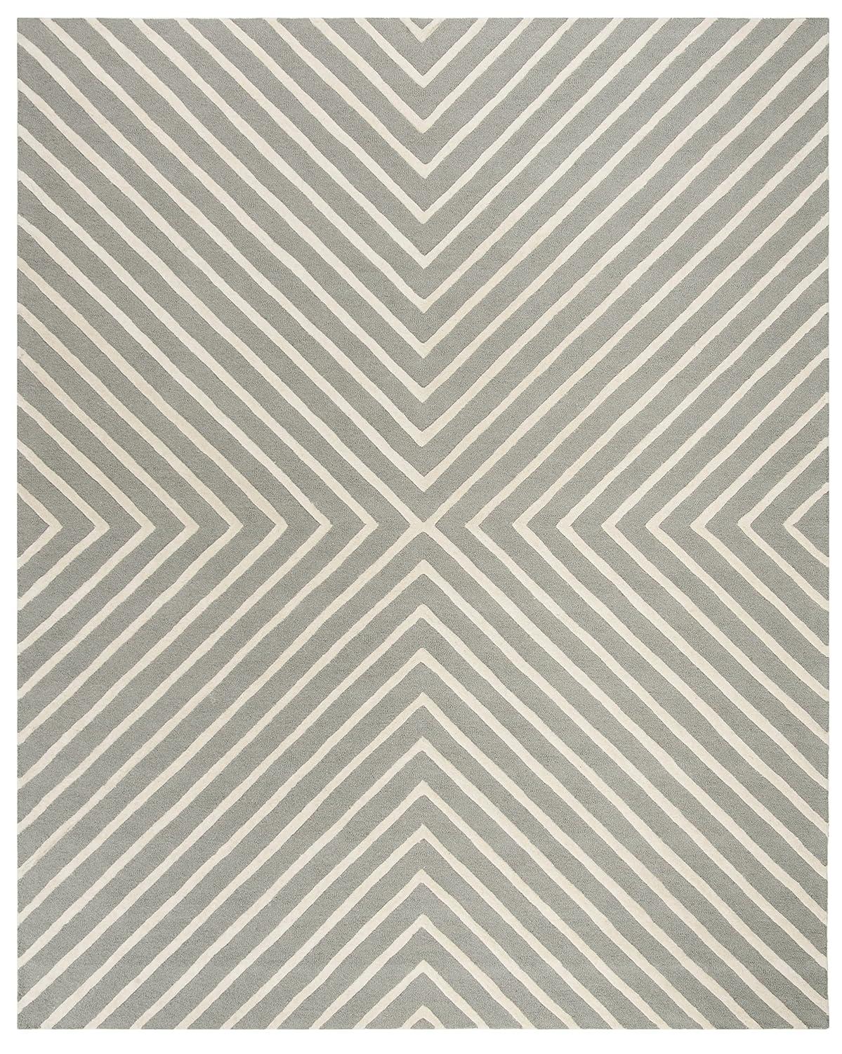 Safavieh Kids Pattern SFK920 Hand Tufted Indoor Area Rug - Grey/Ivory - 8'x10' - Safavieh