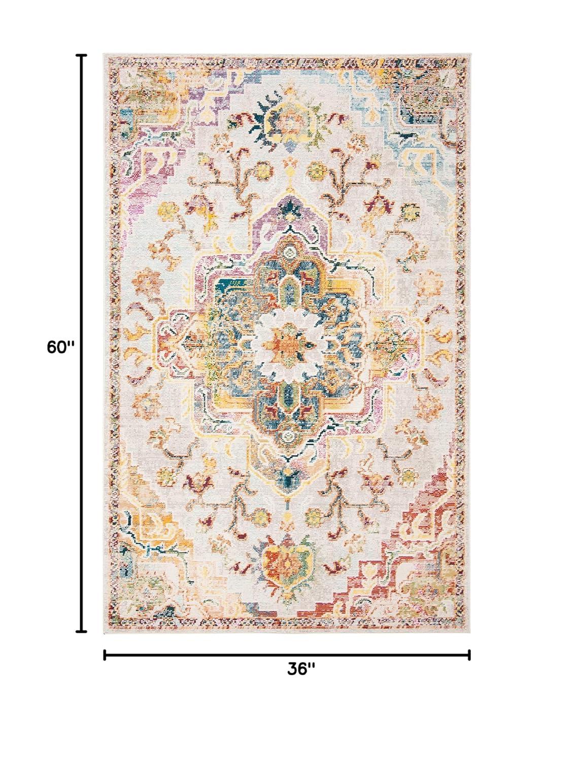Crystal CRS501 Loomed Indoor Accent Rug - Light Blue/Grey - 3'x5' - Safavieh