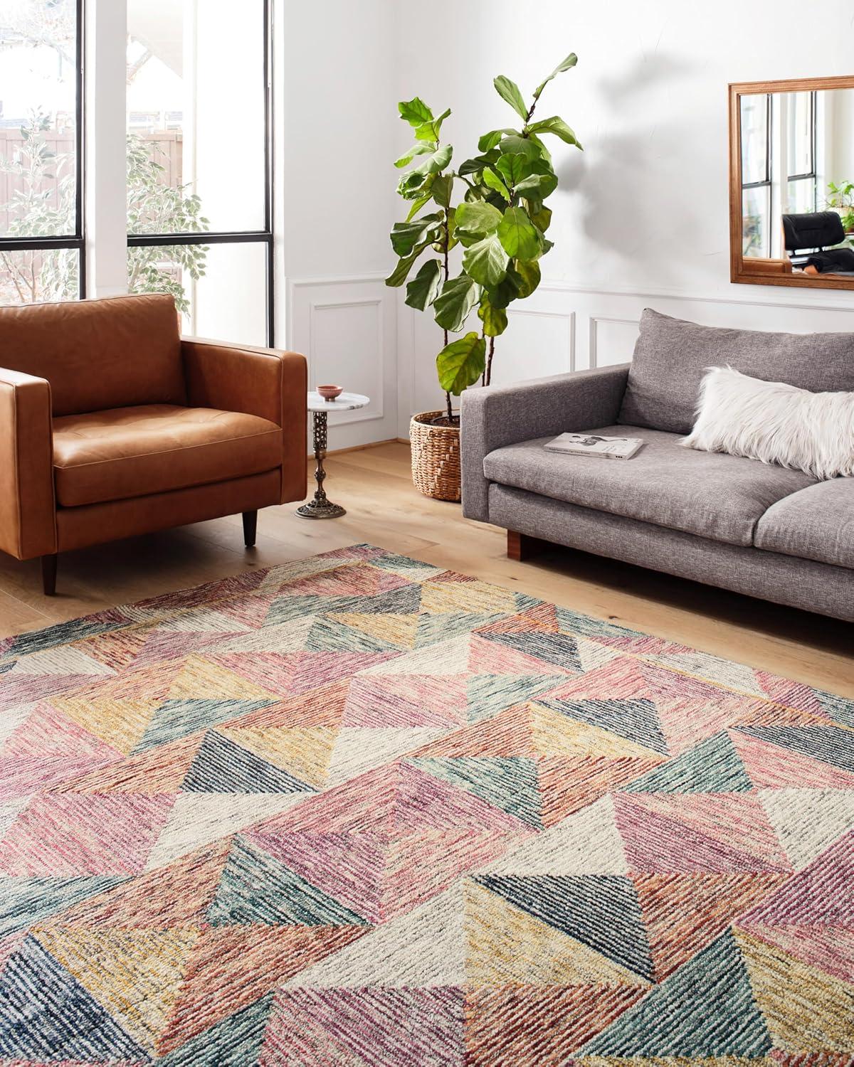 Loloi II Spectrum Geometric Silver / Fiesta Area Rug