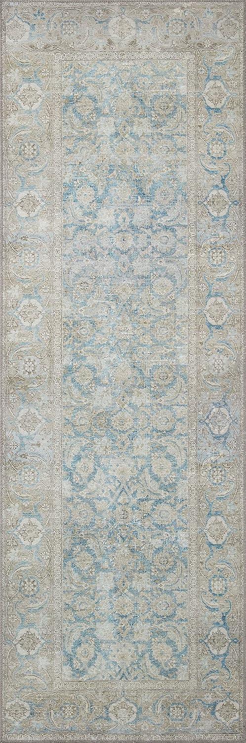 Loloi II Wynter WYN-10 Ocean / Silver Oriental Area Rug 5'-0" x 7'-6"