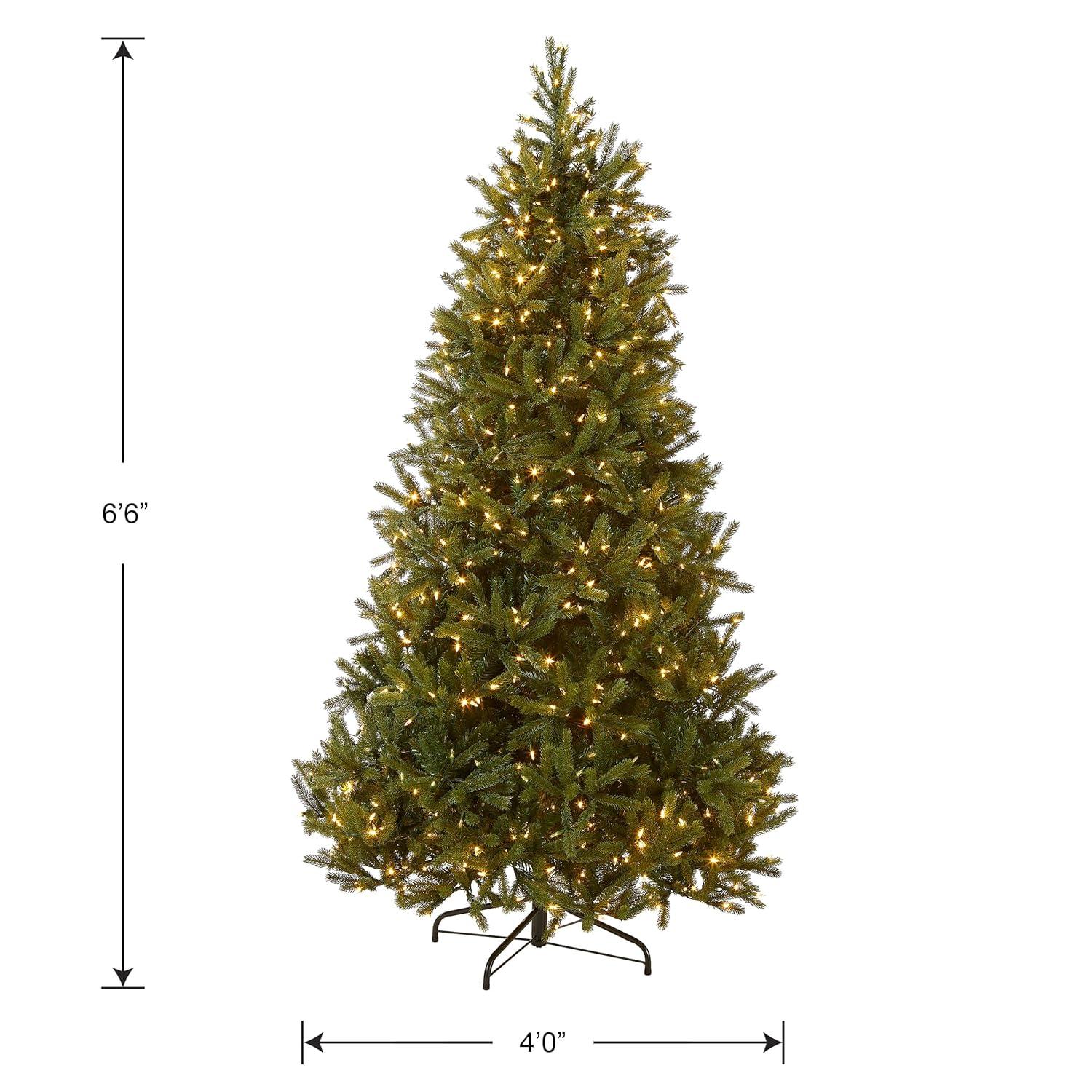 6.5' Prelit LED Medium Jersey Fraser Fir Artificial Christmas Tree Dual Color Lights - National Tree Company