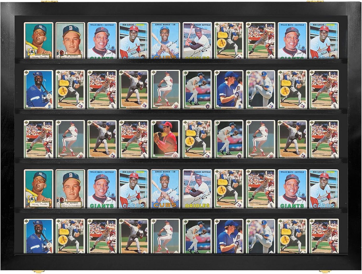 Pennzoni Display Co. PENNZONI Sports Card Display Case, Holds 50 Ungraded Sports & Playing Cards