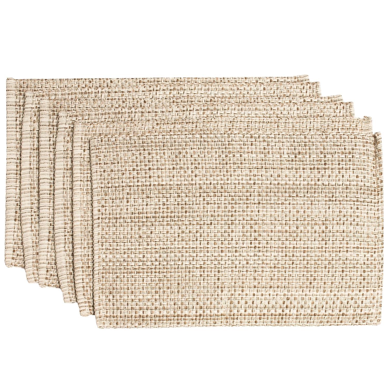 Lintex Eggshell 100% Cotton Woven Two Tone 13" x 19" Table Place Mat