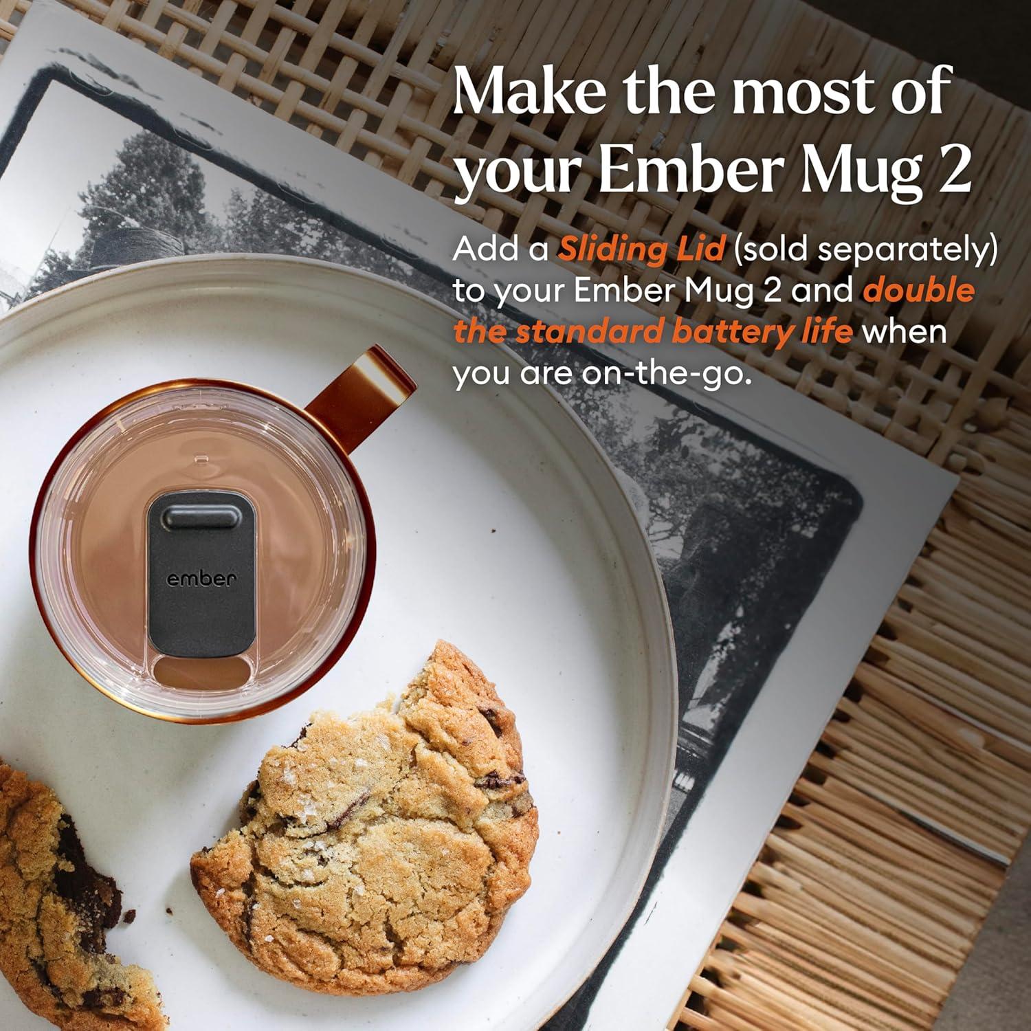 Ember Temperature Control Smart Mug 2, 10 oz, Copper, Up To 1.5-hr Battery Life - App Controlled Heated Coffee/Tea Mug - Improved Design