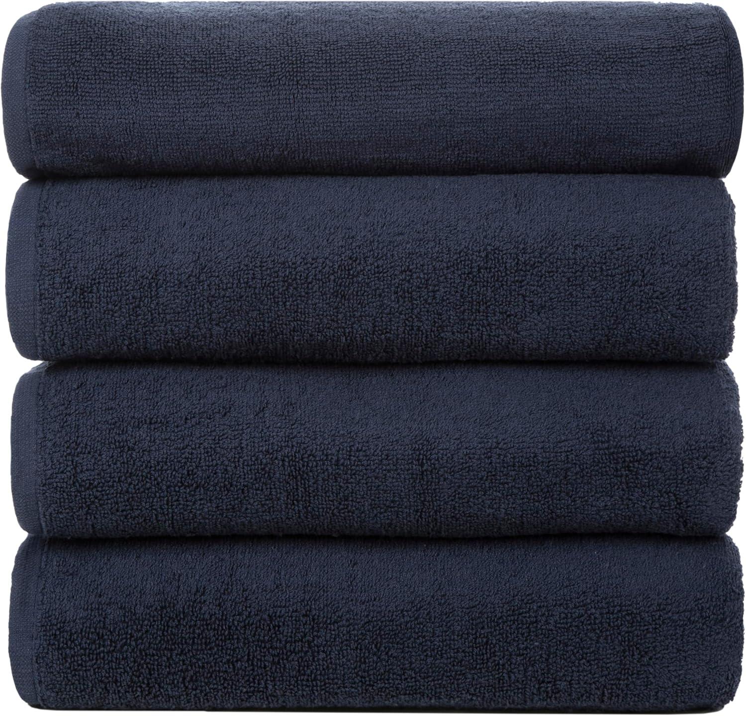 Hand Towels - 6-Pack, Softest 100% Cotton by California Design Den - Navy Blue, Six-Pcs Hand Towels