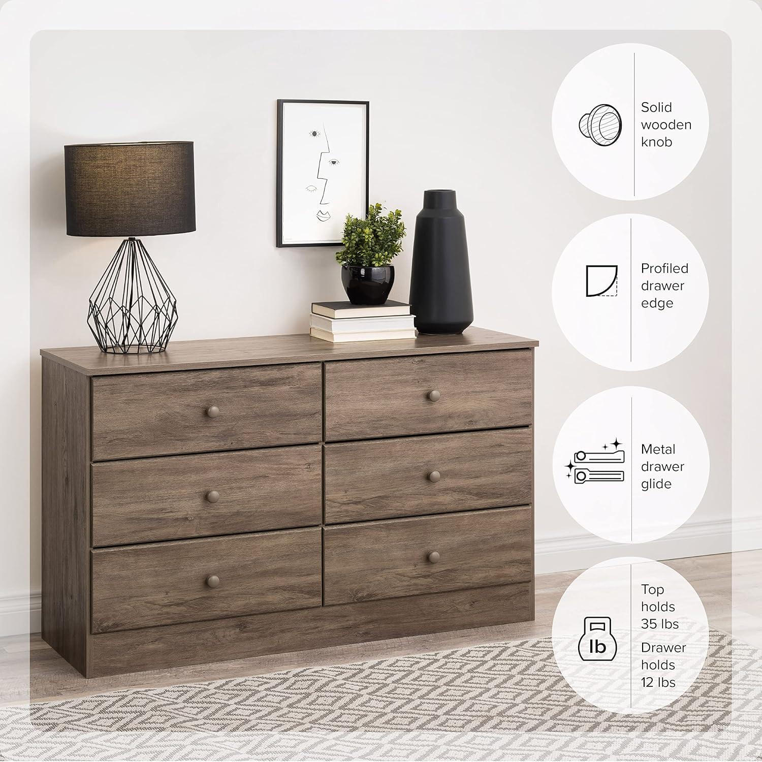 Mcclarrie Simplistic 6 Drawer 47.5" W Double Dresser