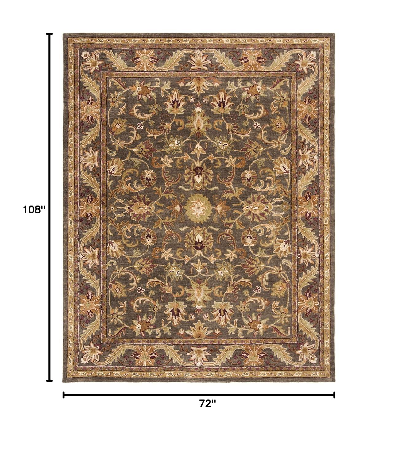 Antiquity AT52 Hand Tufted Indoor Area Rug - Green/Gold - 6'x9' - Safavieh