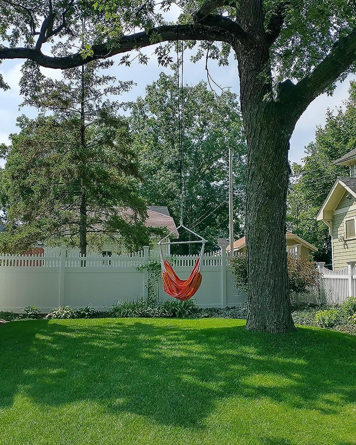 Large Red and Yellow Cotton Hanging Hammock Chair