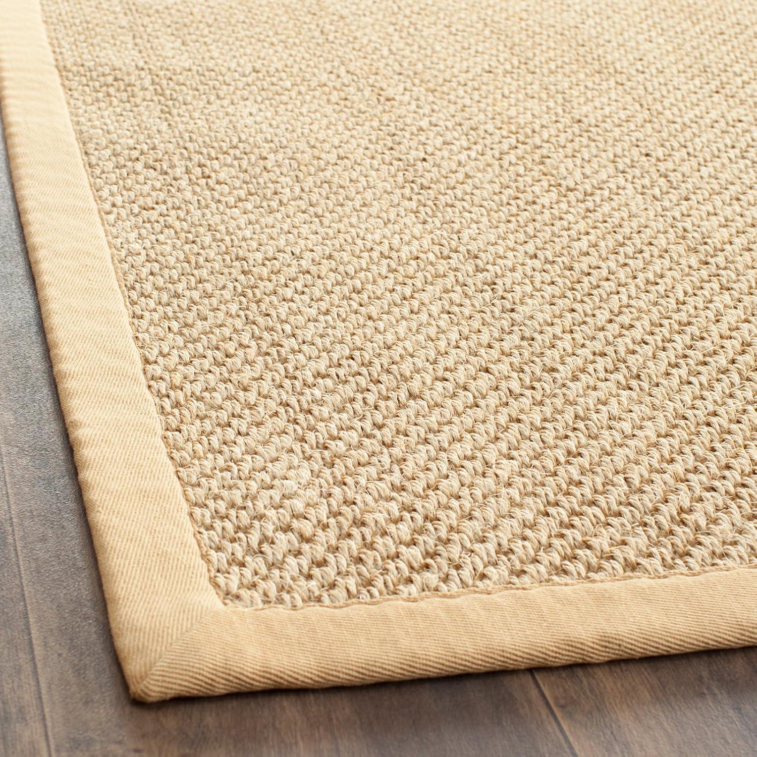Natural Fiber NF443 Power Loomed Area Rug - Maize/Wheat - 6'x6' - Safavieh.