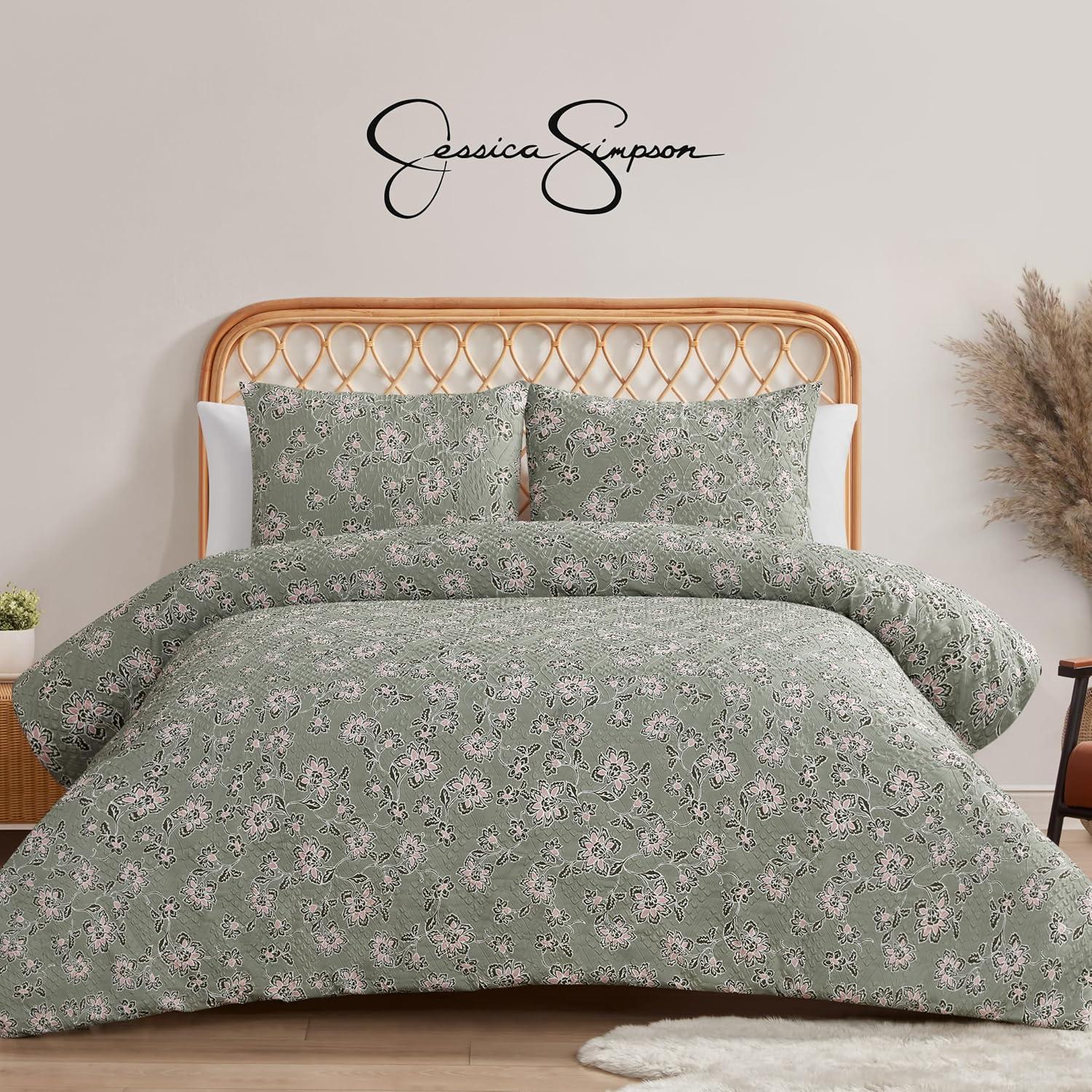 Jessica Simpson Botanical Embossed Polyester Bedding Set