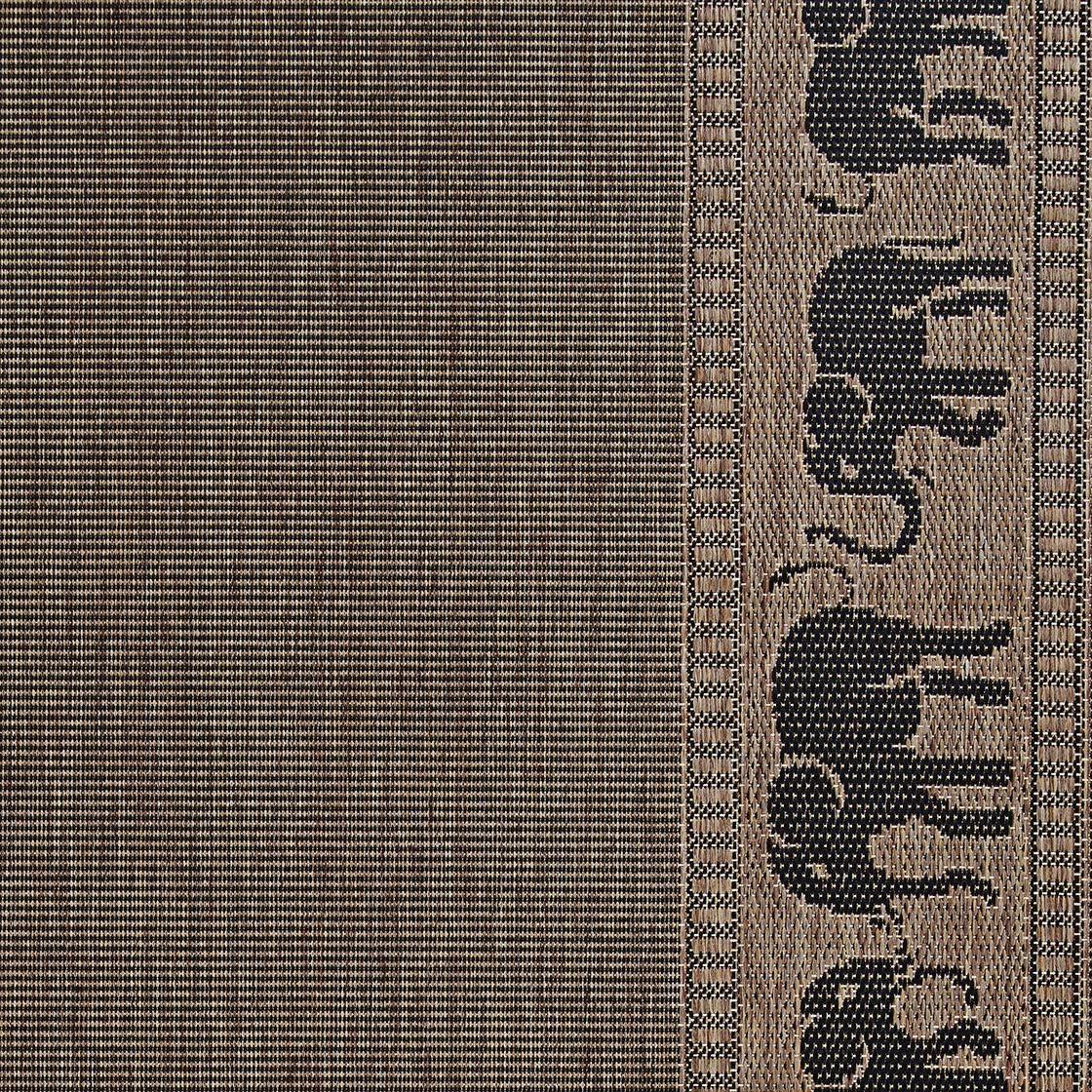 Couristan Elephant Area Rug, Cocoa/Black ,Runner, 2'3" x 7'10"