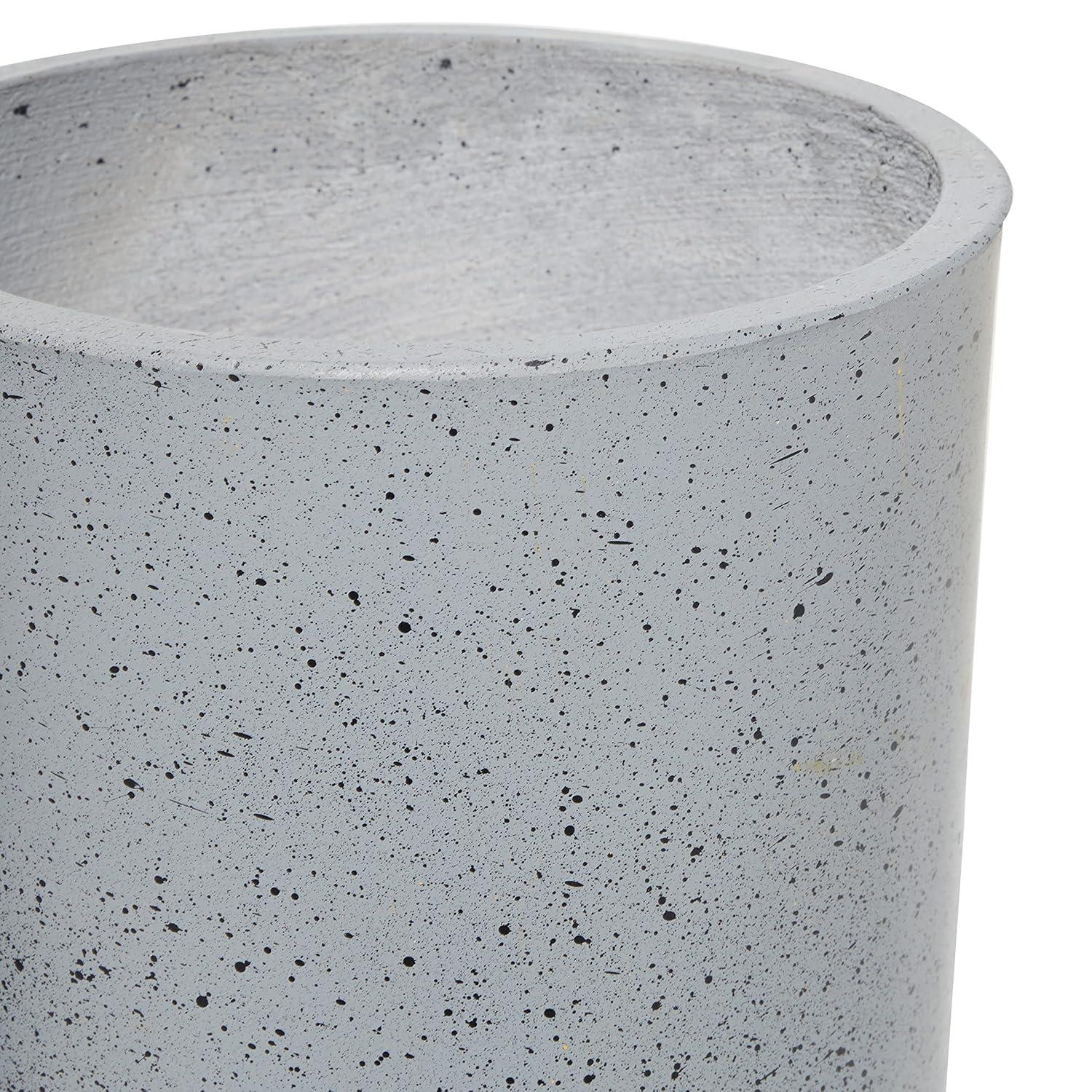 DecMode 12 In. Planter, MGO, Light Grey, 2 - Pieces