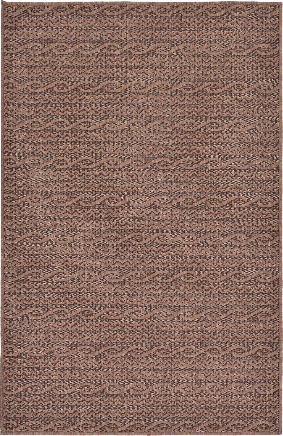 Unique Loom Outdoor Modern Collection Area Rug - Links (3' 3" x 5' 1" Rectangle Brown/Black)
