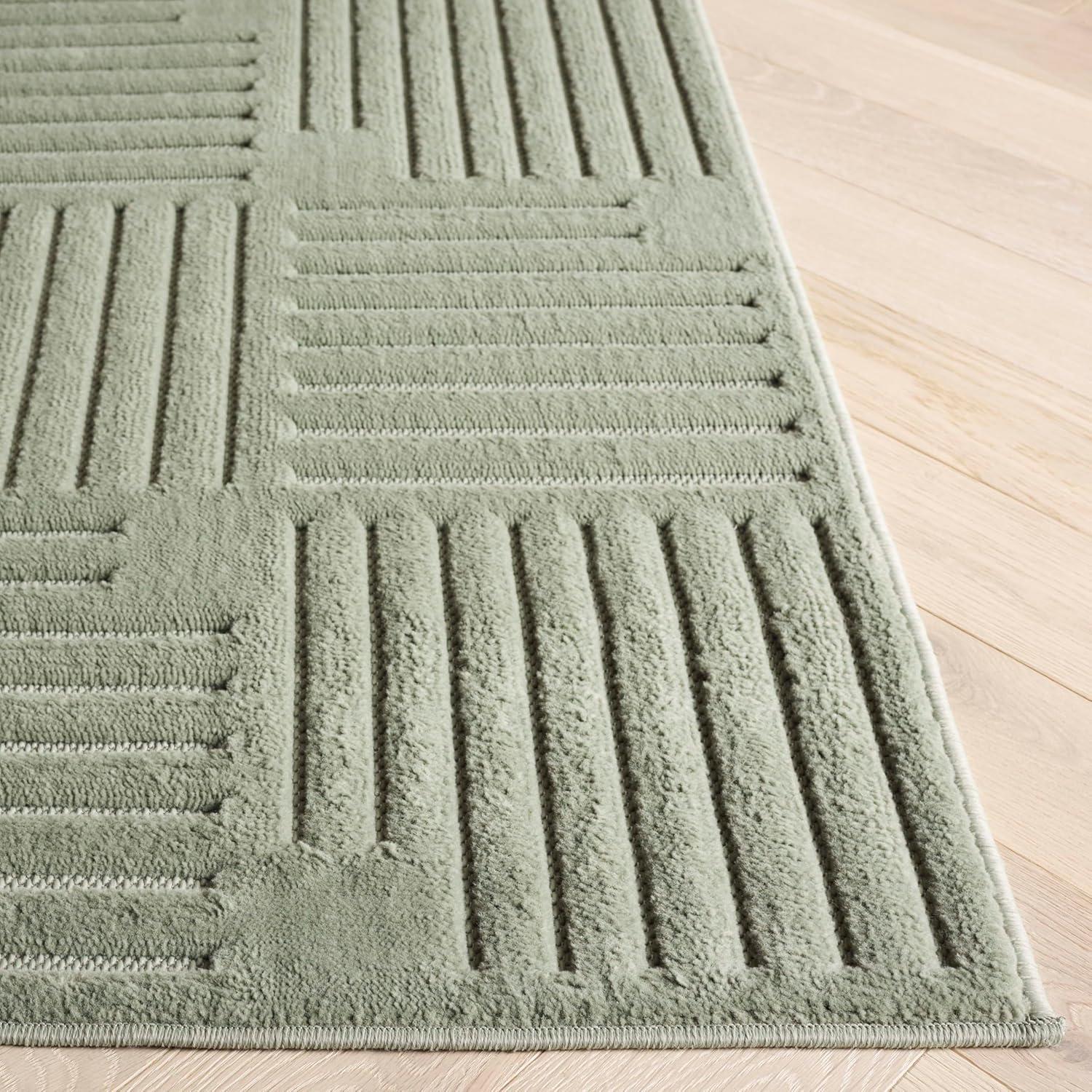 Selena SLE678 Power Loomed Indoor Area Rug - Green - 4'x6' - Safavieh