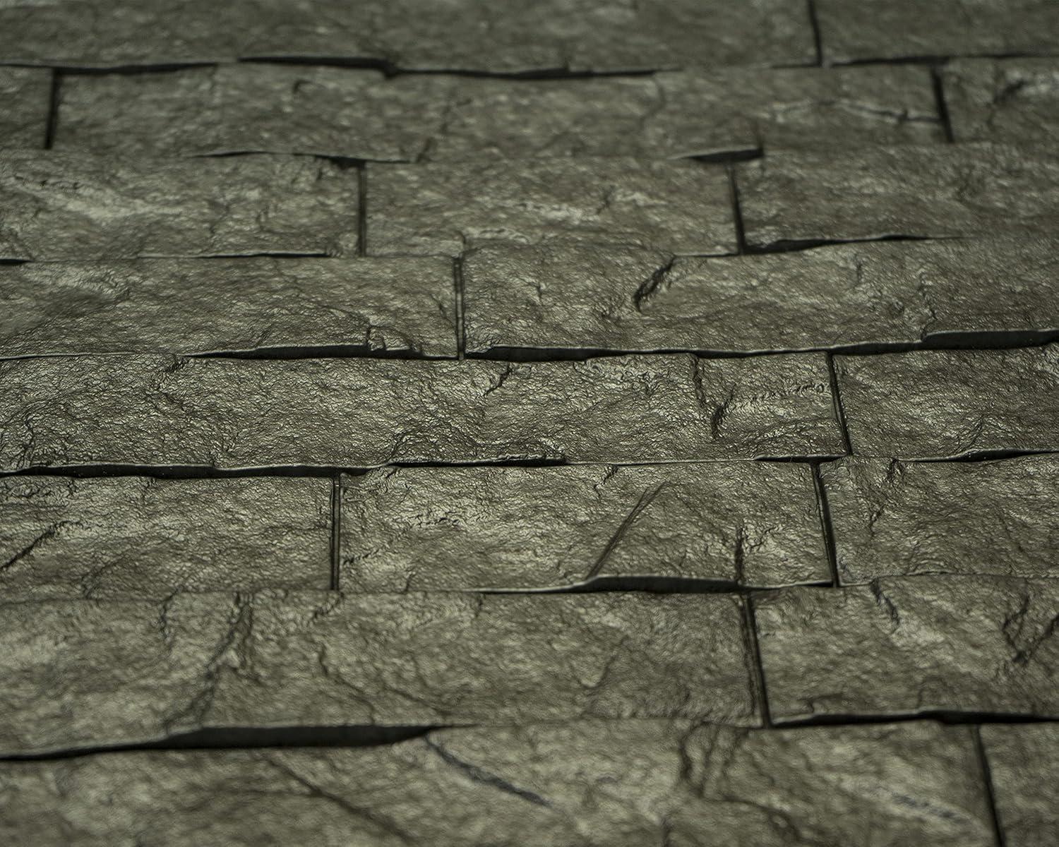 Innovera Decor by Palram Ledge Stone 24" x 24" PVC Wall Paneling in Portland Cement