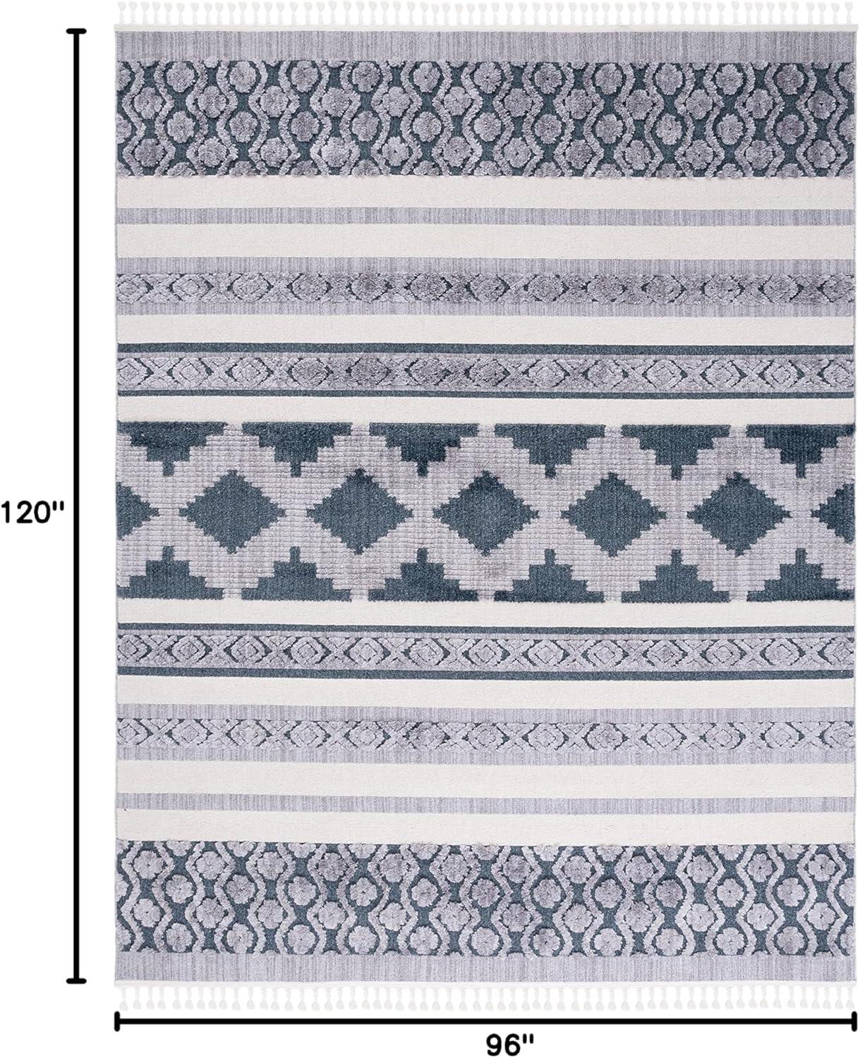 Marrakesh MRK515 Power Loomed Indoor Area Rug - Ivory/Blue - 8'x10' - Safavieh