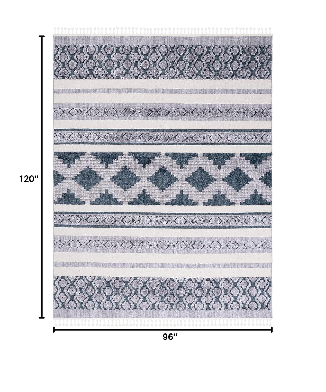 Marrakesh MRK515 Power Loomed Indoor Area Rug - Ivory/Blue - 8'x10' - Safavieh