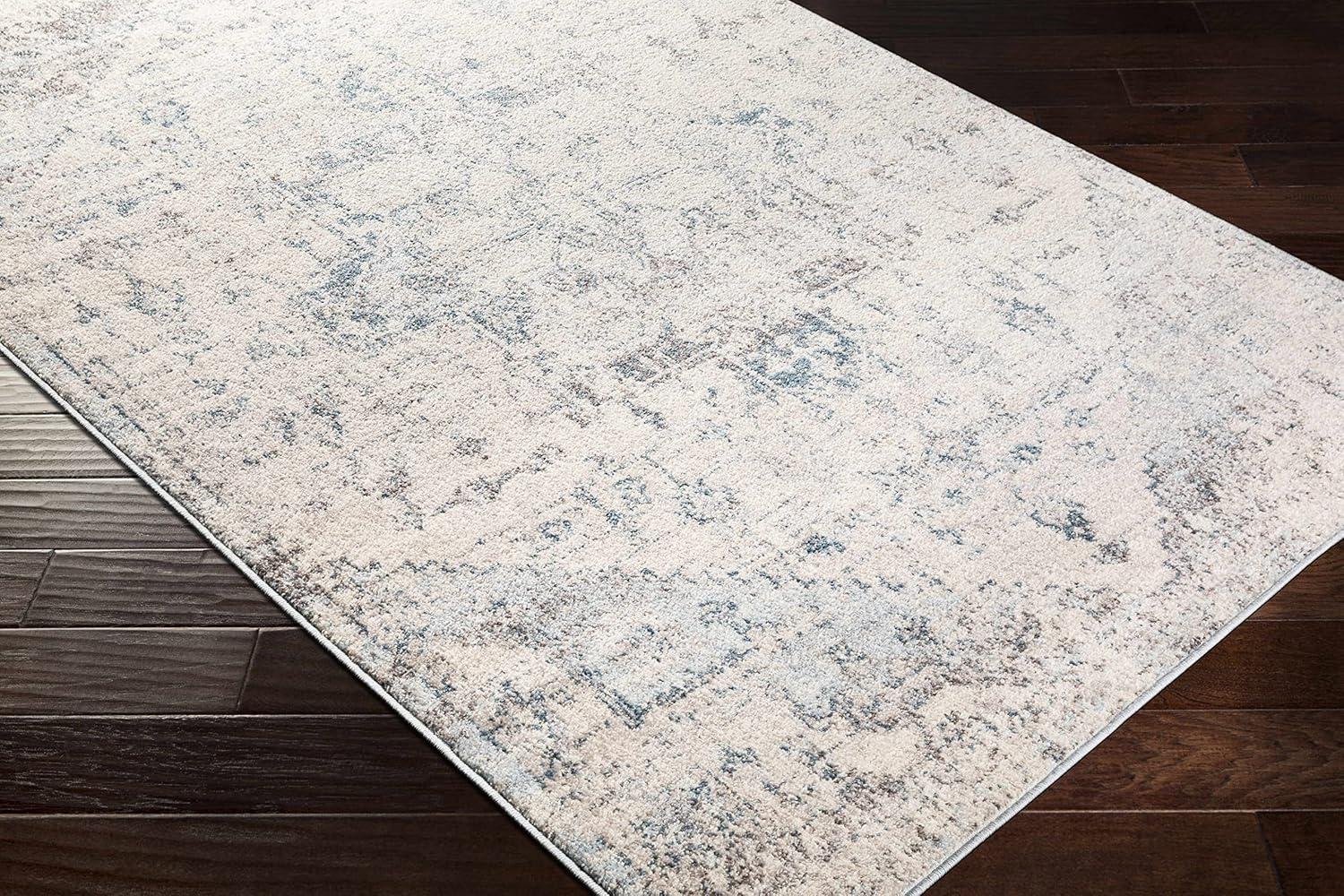 BoutiqueRugs Orrick Oriental Boho Vintage Large Area Rug - Farmhouse Traditional Patterned Rug for Living Room, Bedroom, Dining Room - Pale Blue, Aqua, Cream, Brown - 8'10" x 12' (9x12 Area Rug)