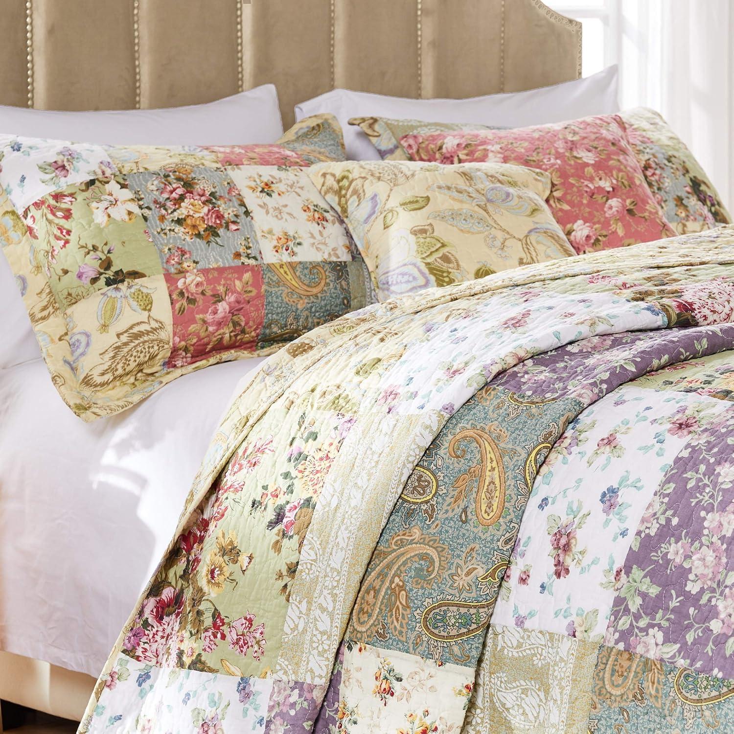 Greenland Home Fashion Blooming Prairie Quilt And Sham Bonus Set - Multi