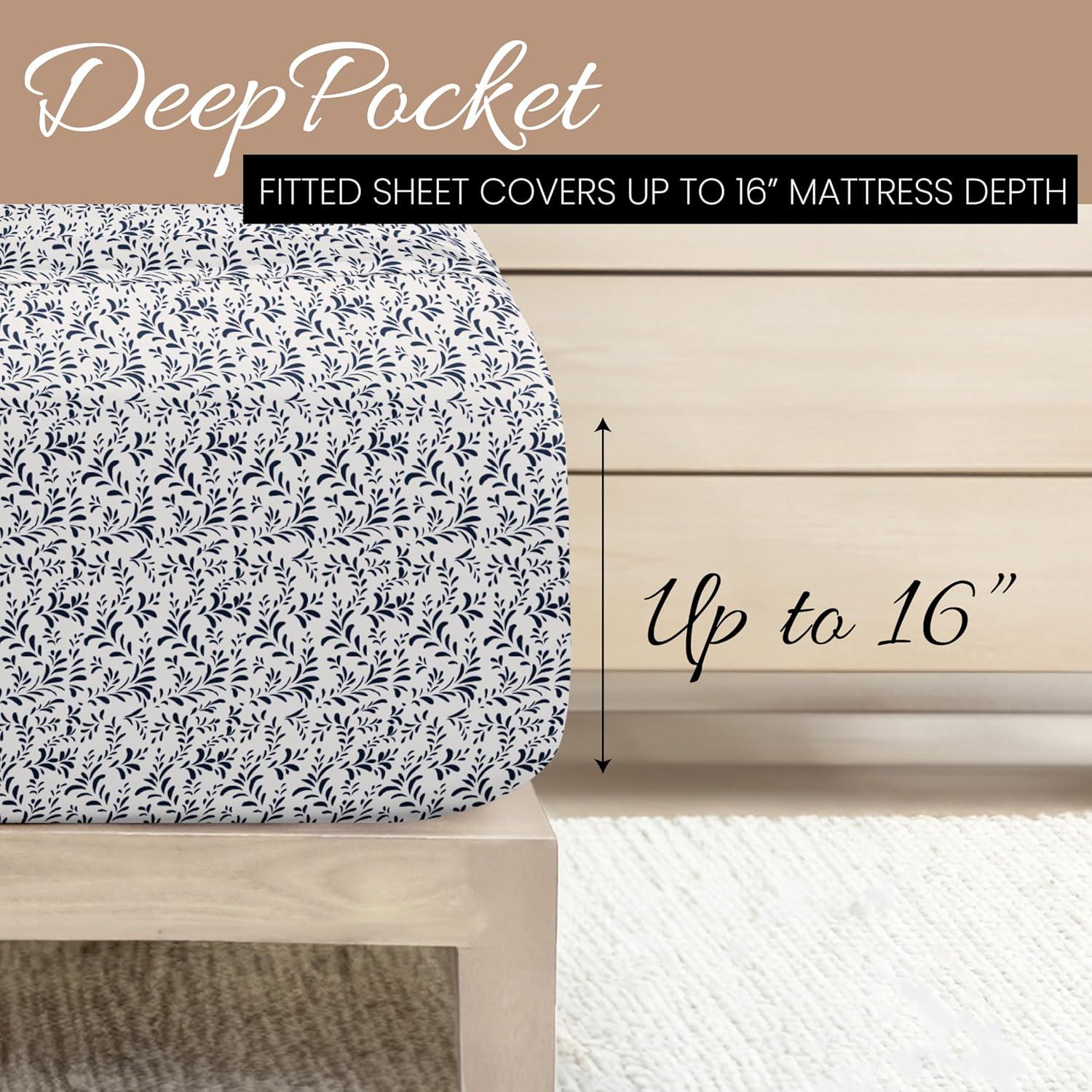 Simply Soft™ Burst of Vines Pattern Microfiber Sheet Set