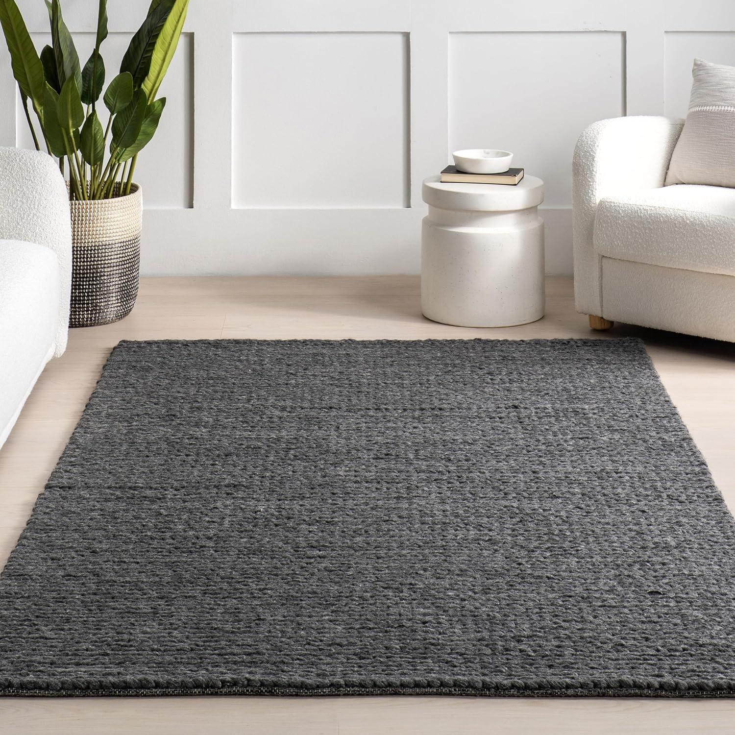 nuLOOM Penelope Braided Wool Area Rug, 8' 6" x 11' 6", Penelope Light Grey