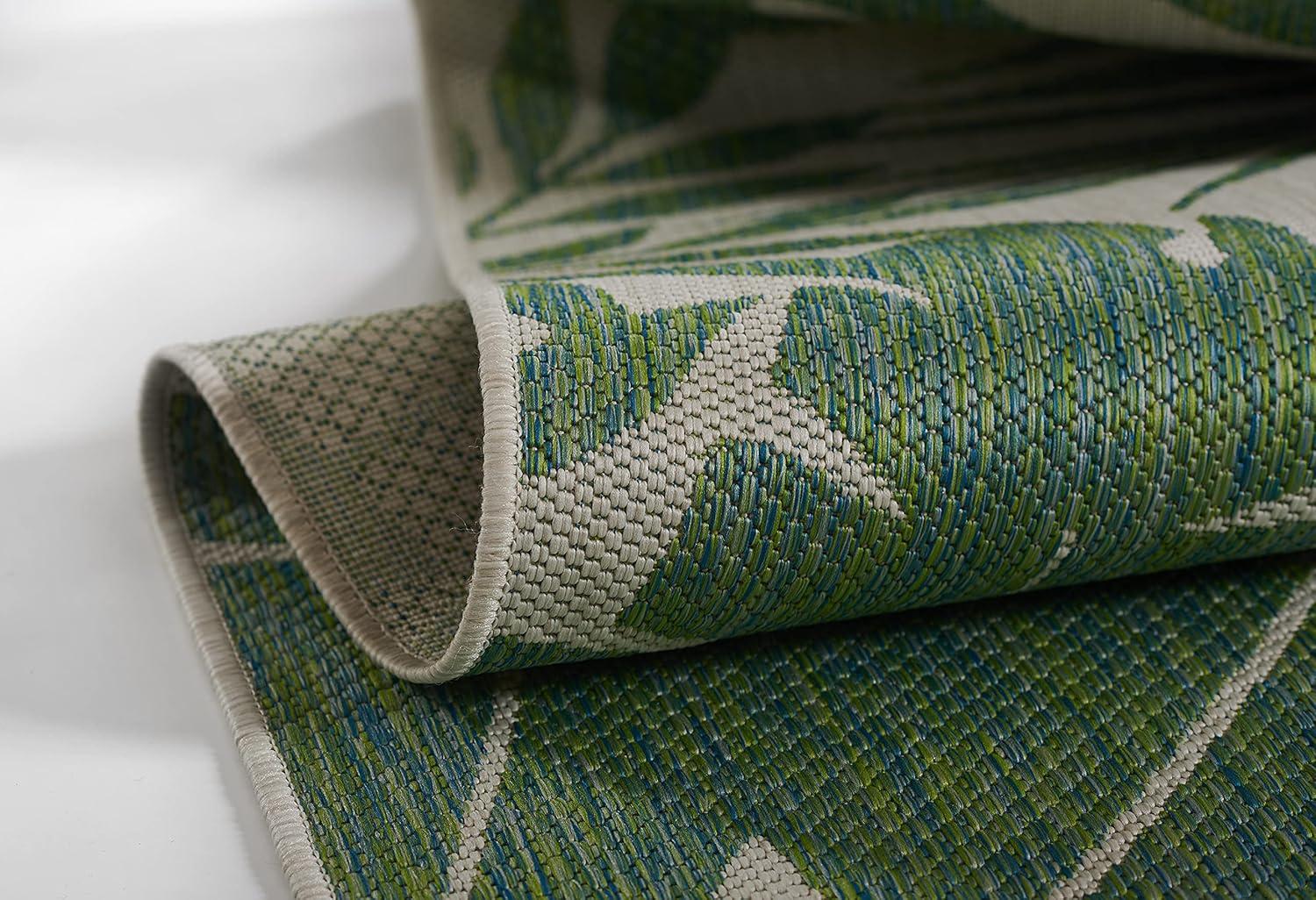 Novogratz Villa Floral Green/White Indoor / Outdoor Area Rug