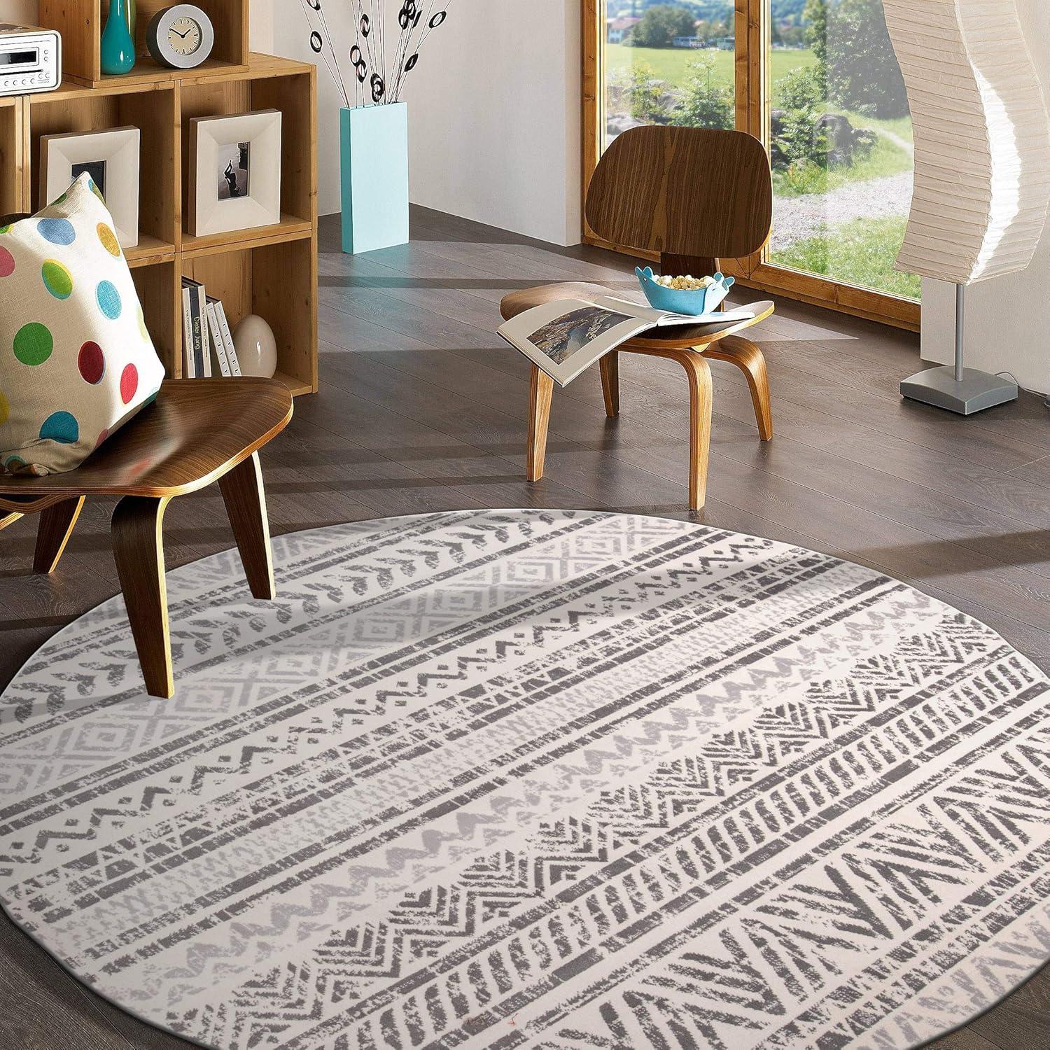 World Rug Gallery Geometric Distressed Bohemian Area Rug