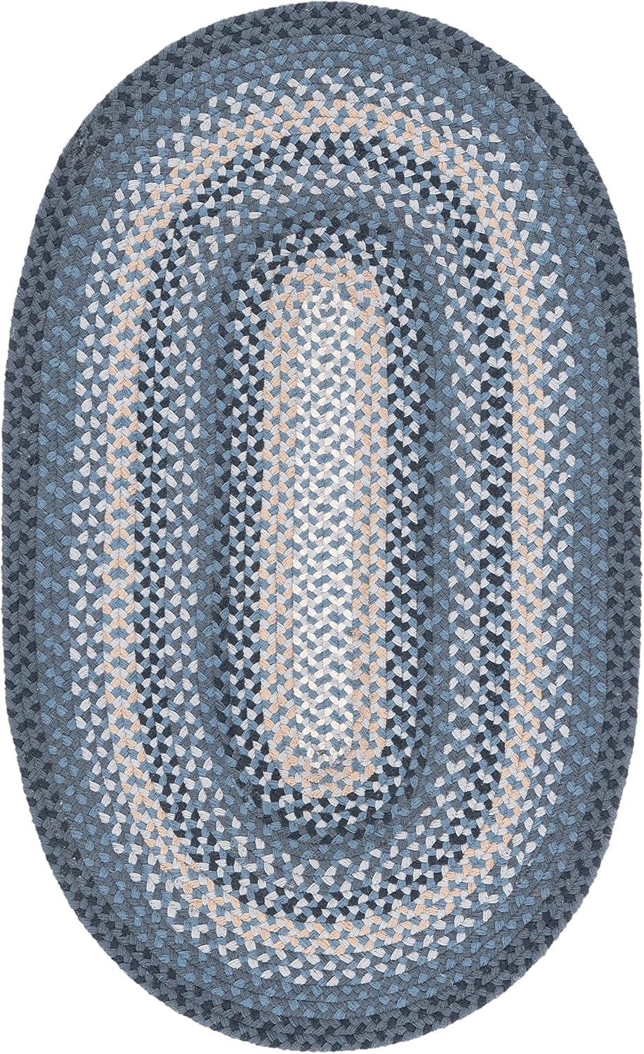 Braided BRD651 Flat Weave Indoor Accent Rug - Yellow/Red - 3'x5' Oval - Safavieh