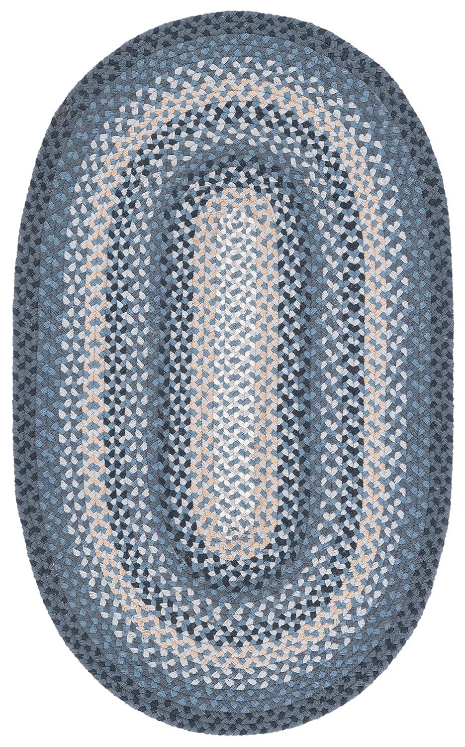 Braided BRD651 Flat Weave Indoor Accent Rug - Yellow/Red - 3'x5' Oval - Safavieh