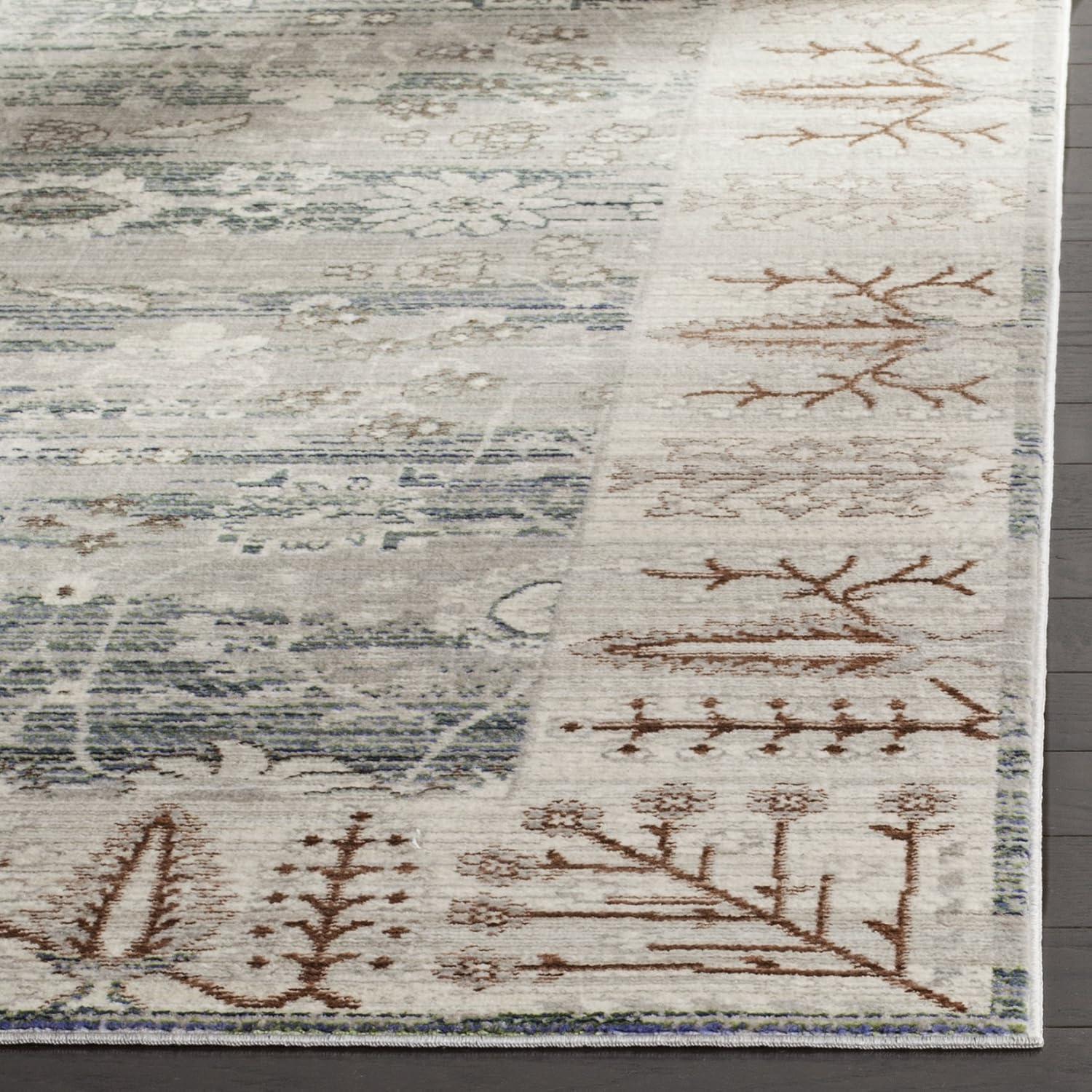 Gray Rectangular 8' x 10' Reversible Synthetic Rug
