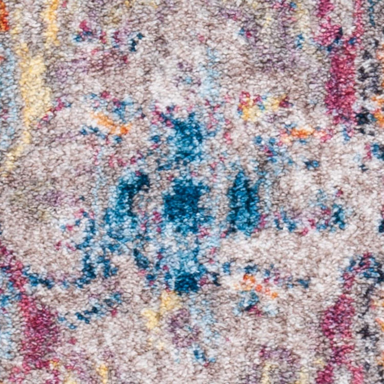 Bristol BTL350 Power Loomed Area Rug Blue / Orange 6' X 9' - Safavieh.