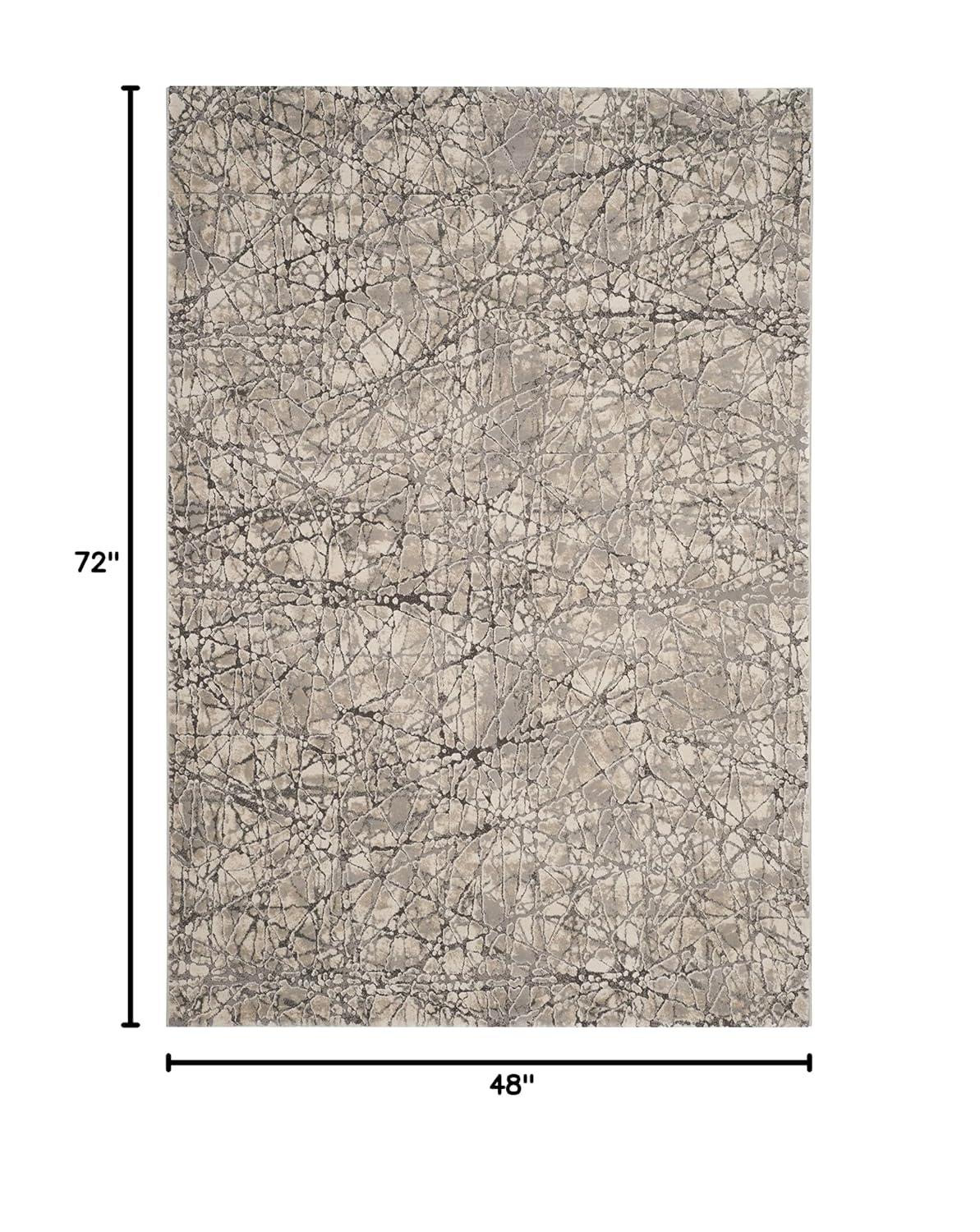 SAFAVIEH Meadow Emily Abstract Area Rug, Beige/Grey, 4' x 6'